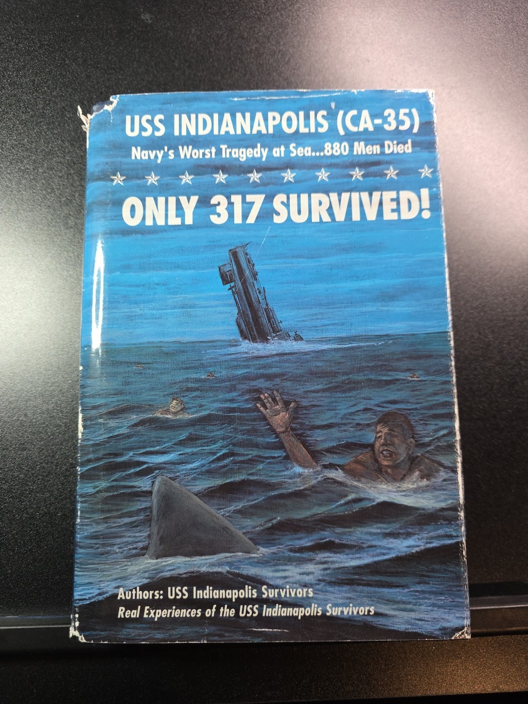 Signed By 4 Survivors Only 317 Survived USS Indianapolis CA-35 READ DESCRIPTION