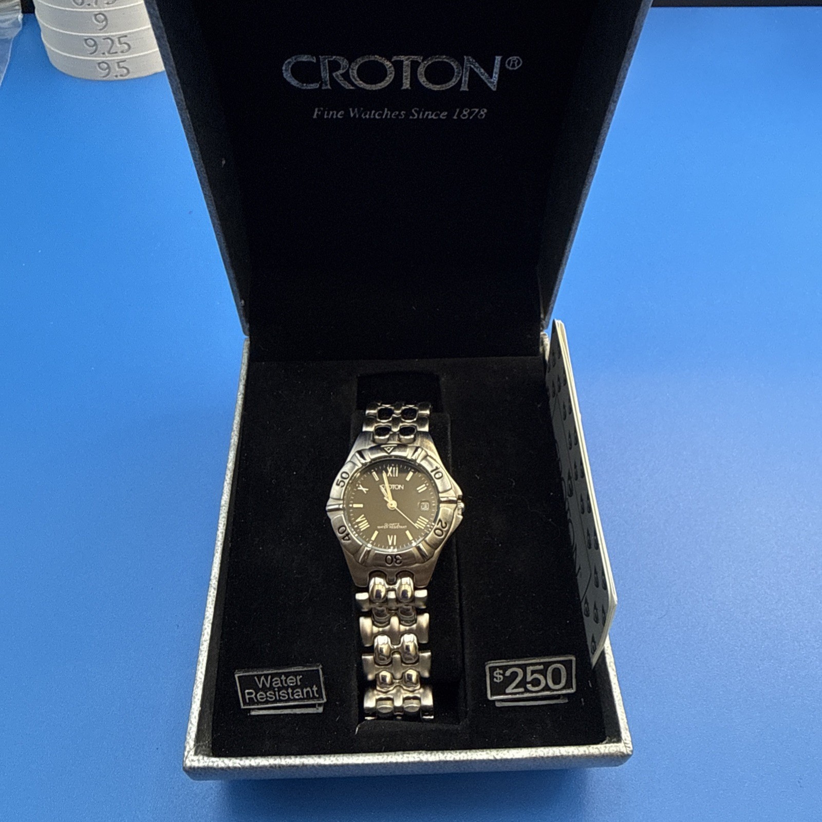 Ladies Silver Croton Diamond Quartz Watch New Battery Working Condition Ladies Silver Croton Diamond Quartz Watch New Battery Working Condition