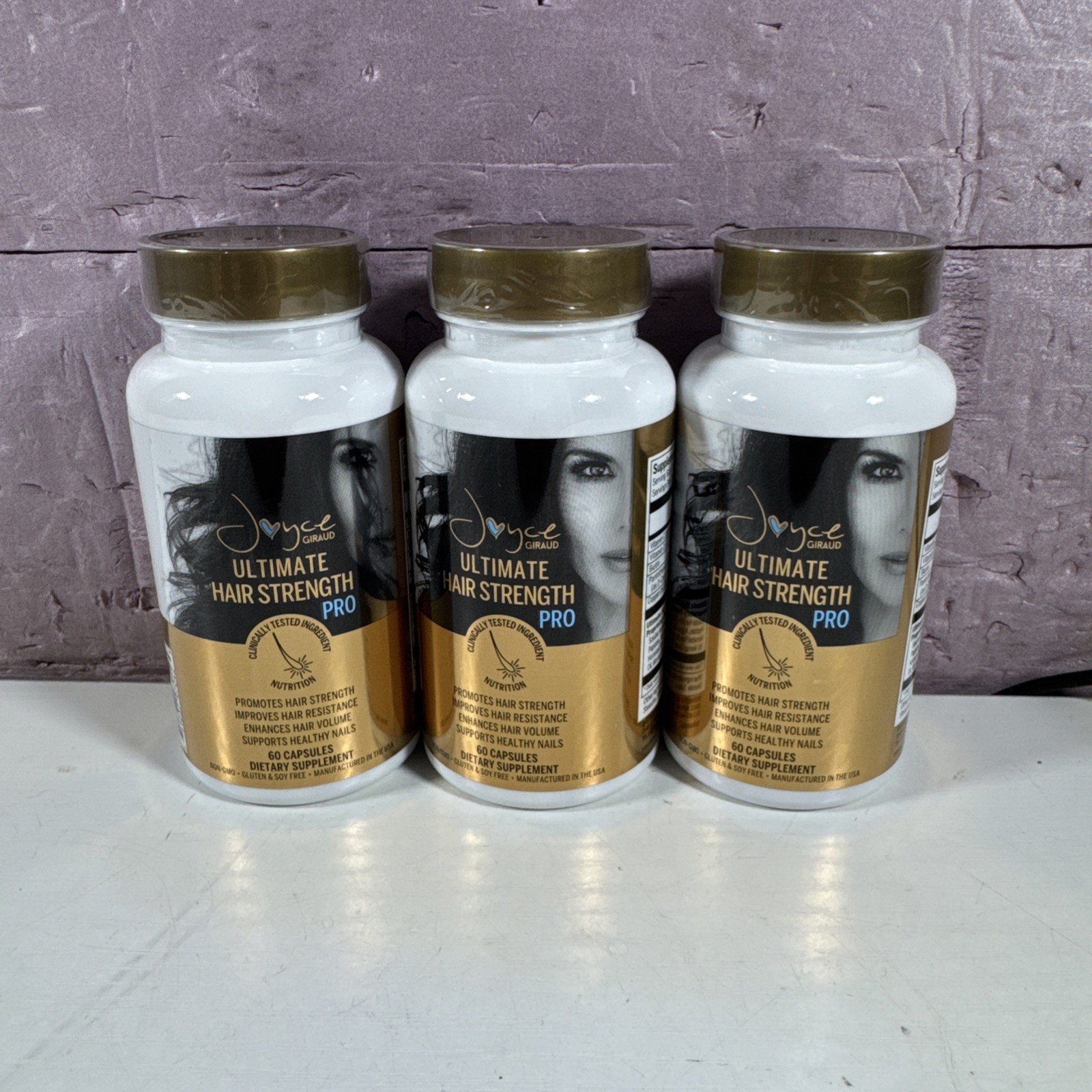 Joyce Giraud Ultimate Hair Strength Supplement, 3 Bottles, EXP 12/26 Joyce Giraud Ultimate Hair Strength Supplement, 3 Bottles, EXP 12/26