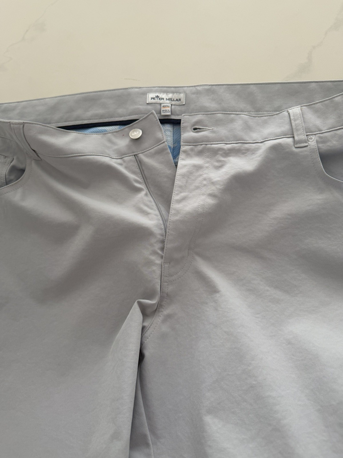 Peter Millar Pants Men 42x32 Grey EB66 Classic Performance 5 Pocket Stretch Exce Peter Millar Pants Men 42x32 Grey EB66 Classic Performance 5 Pocket Stretch Exce