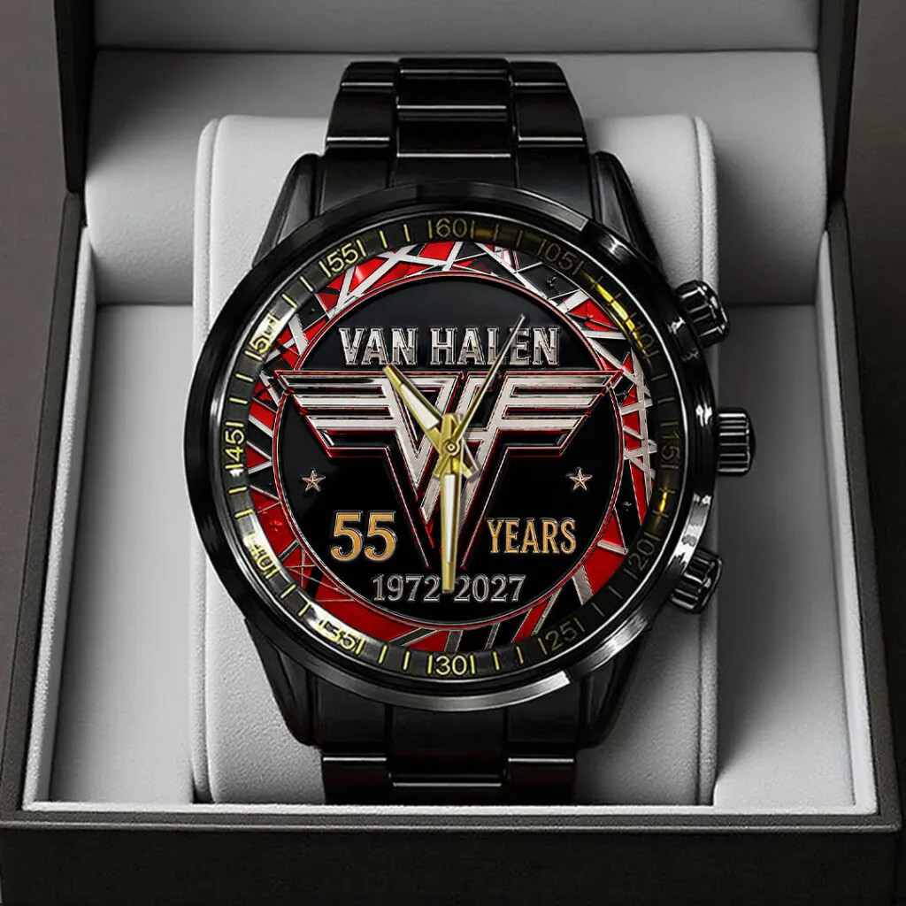 Van Halen 55 Years Anniversary Black Stainless Steel Watch Van Halen 55 Years Anniversary Black Stainless Steel Watch