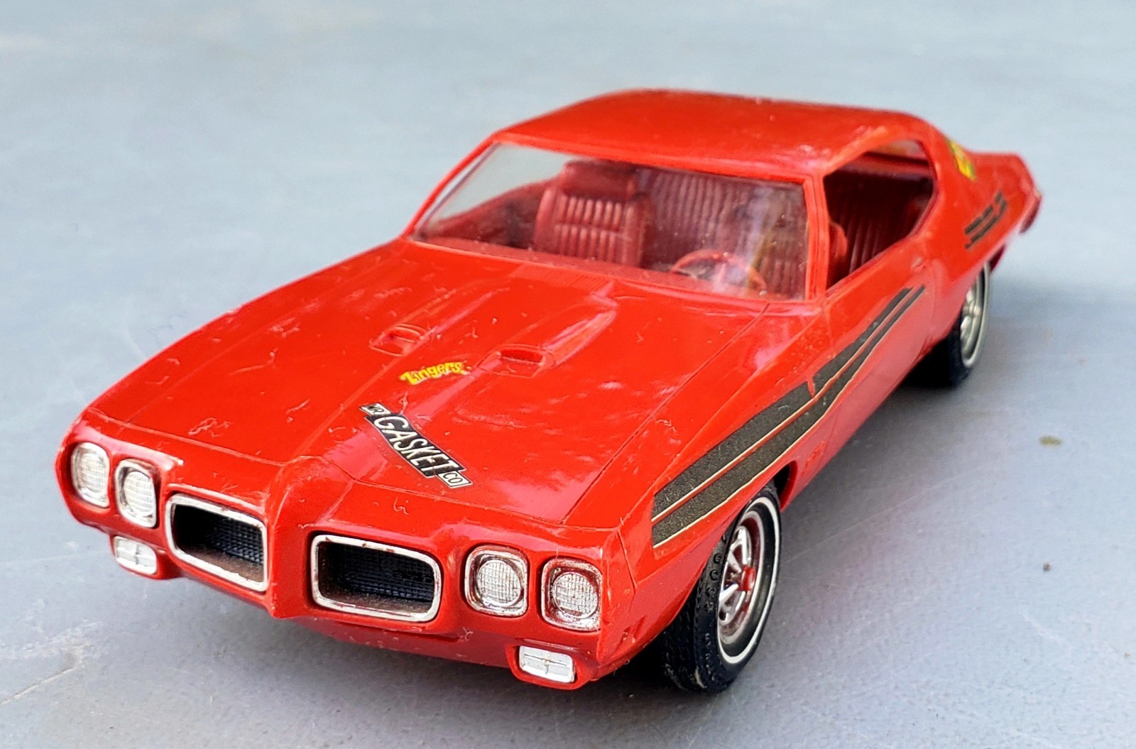 Vintage 1970 Pontiac GTO Dealer Promo Model Car 1:24 Scale Red Plastic Toy