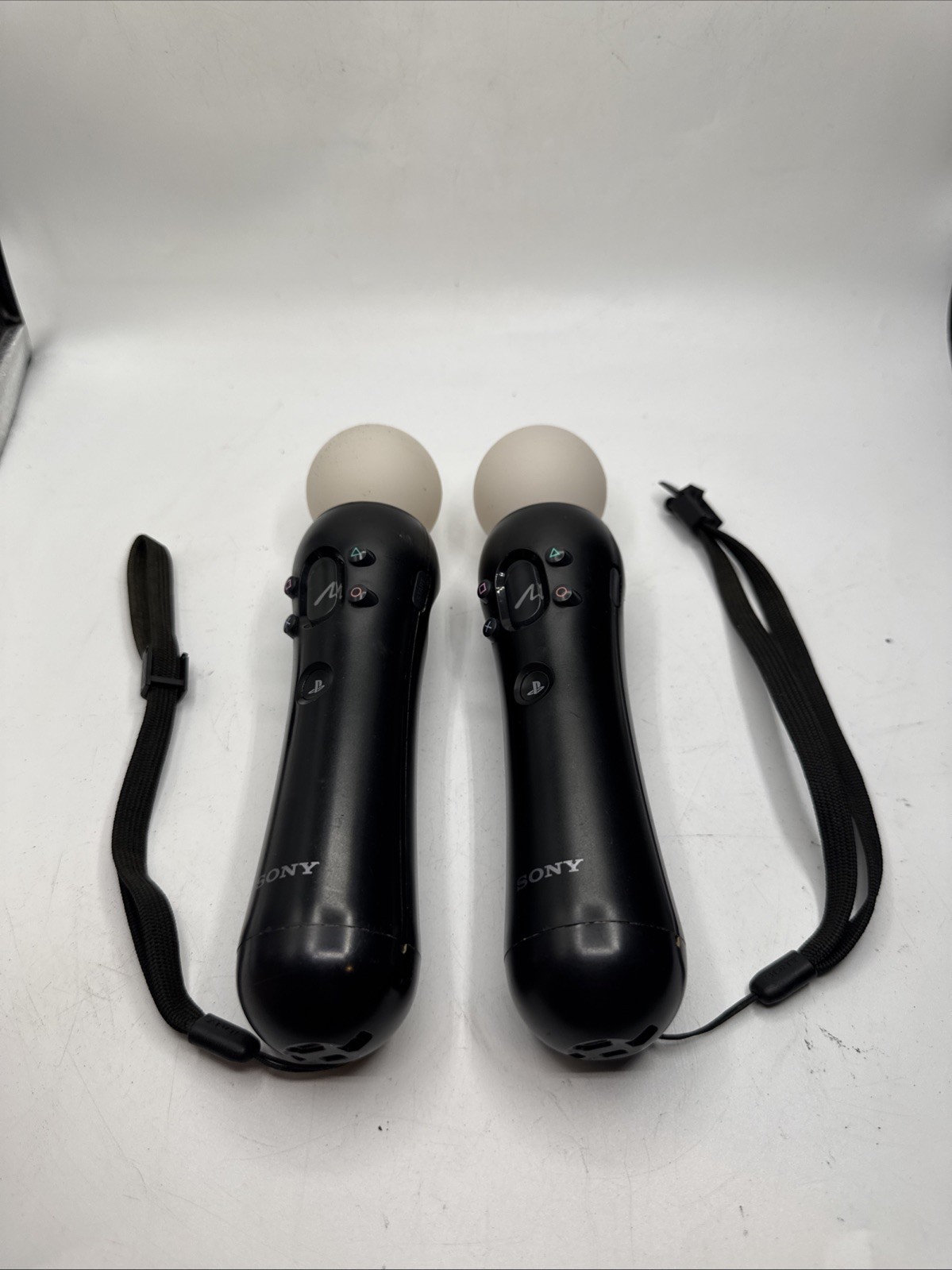Sony PlayStation Move Motion Controller Pair Black CECH-ZCM1U Wireless ~ Works Sony PlayStation Move Motion Controller Pair Black CECH-ZCM1U Wireless ~ Works