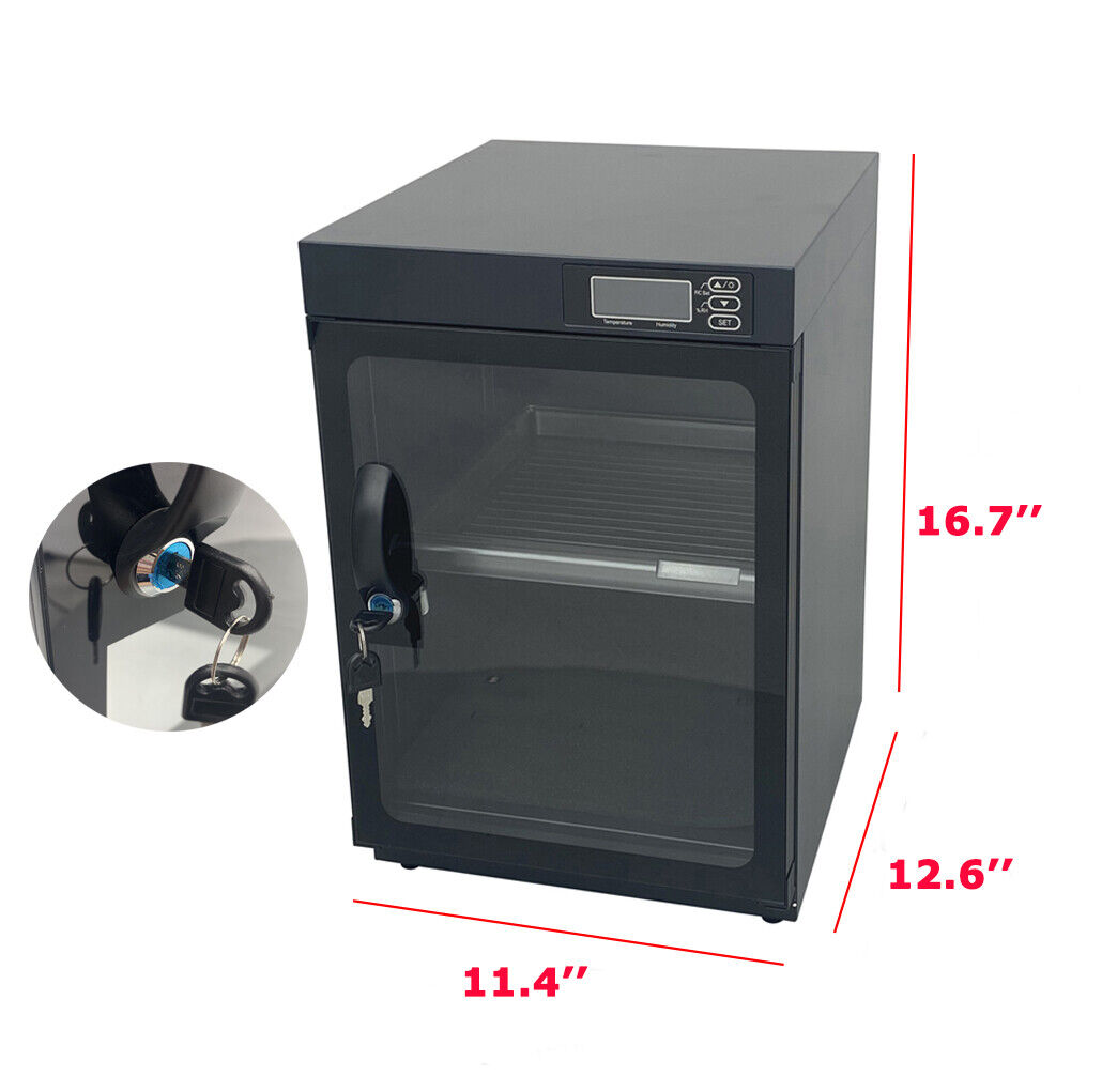 30L Digital Dehumidify Dry Cabinet Box Full Automatic Camera & Lens 2 Layers New