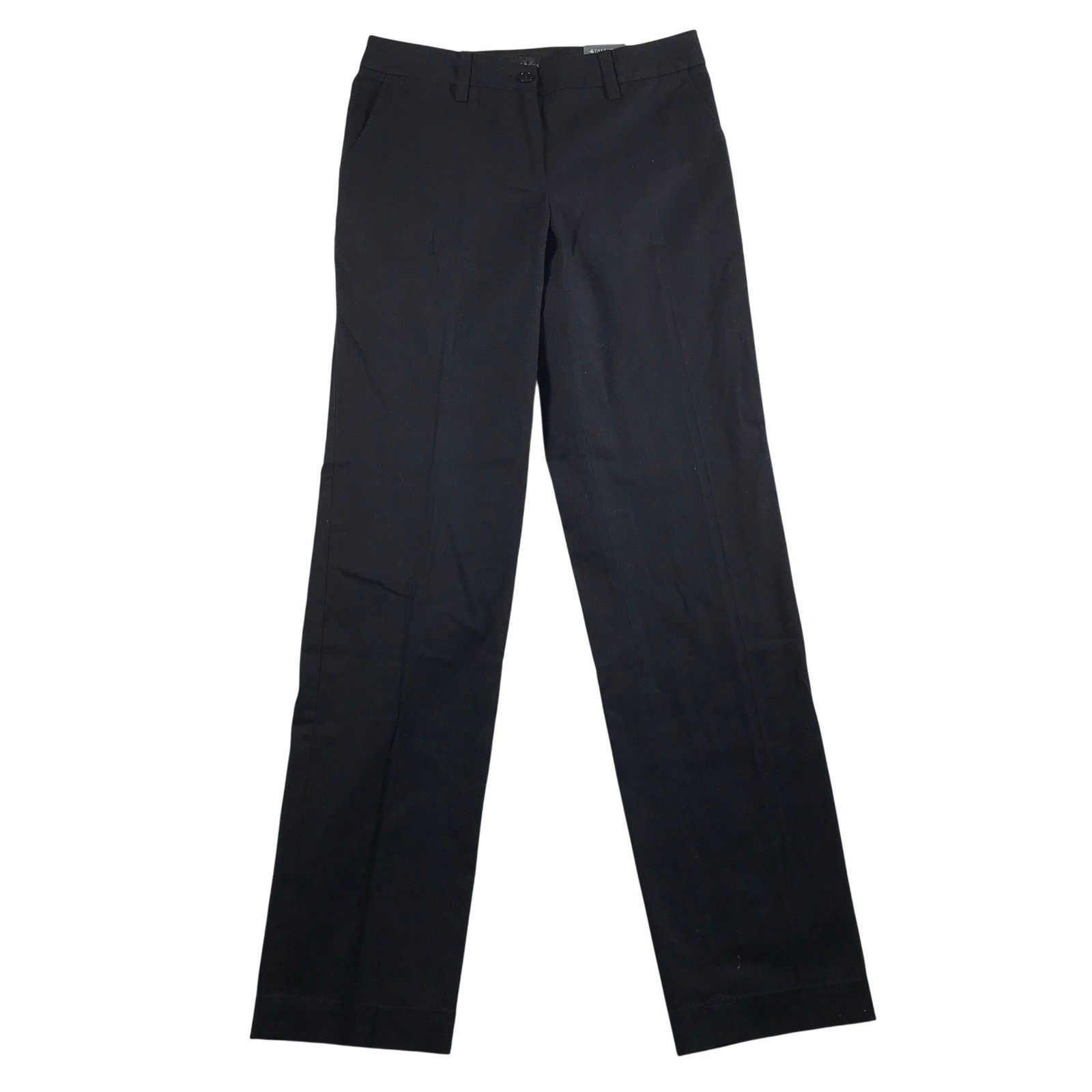 Talbots The Perfect Chino Black Straight Leg Pants Womens 6 Long NWT