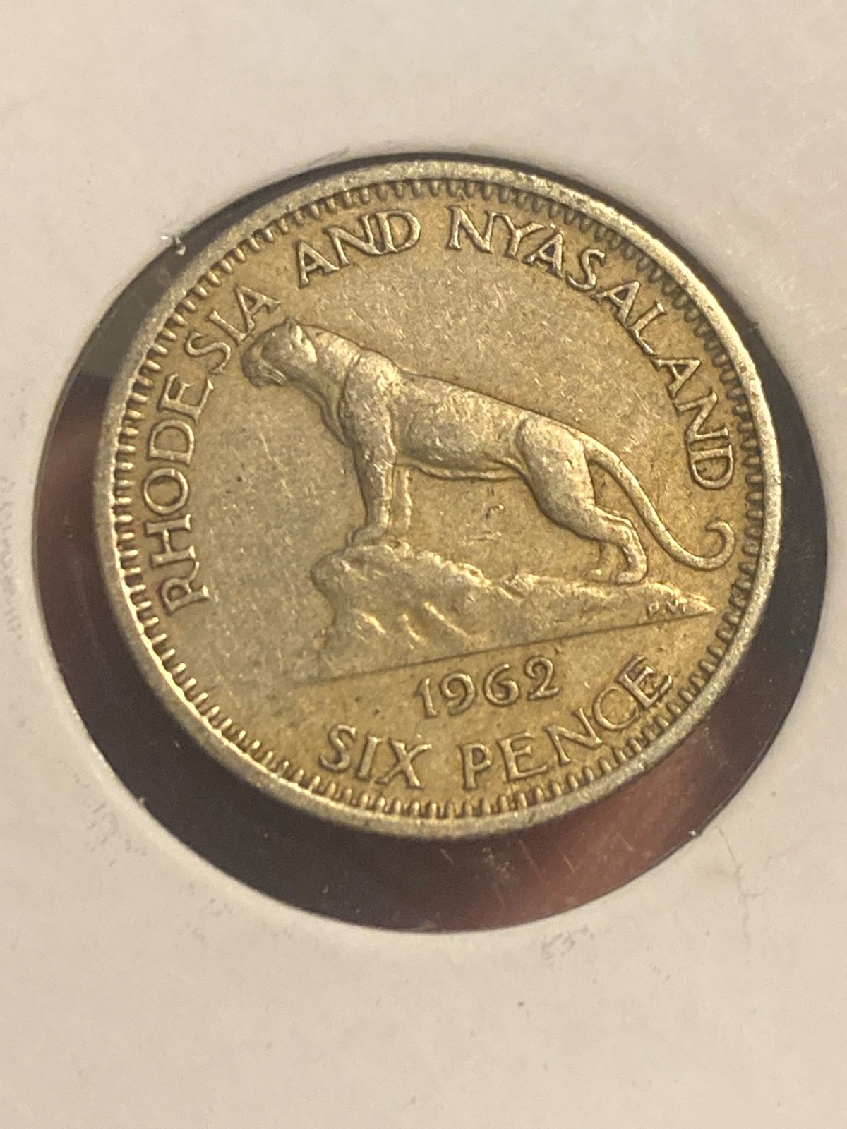 1962 Rhodesia & Nyasaland 6 Pence Sixpence 1962 Rhodesia & Nyasaland 6 Pence Sixpence