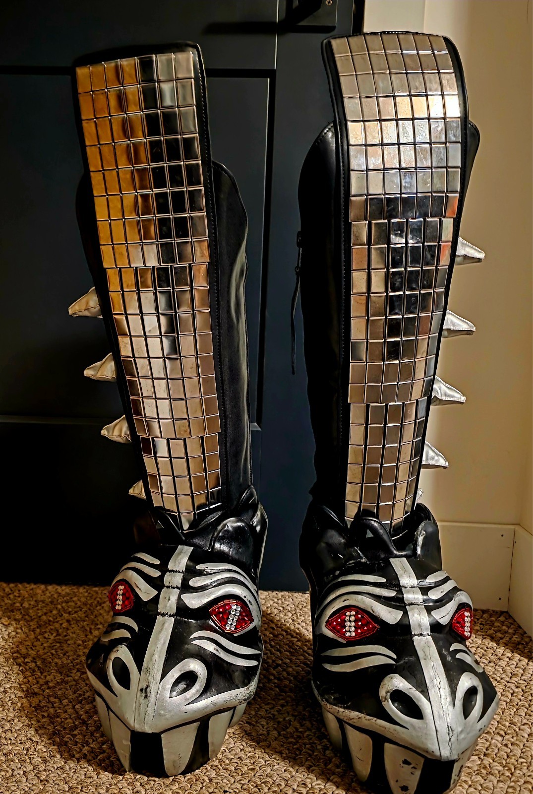 Kiss boots replicas Gene Simmons costume Love Gun