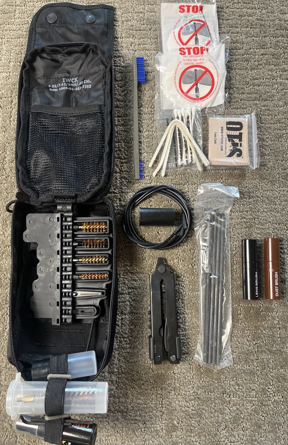Otis IWCK Improved Weapons Cleaning Kit 5.56/7.62/9MM/.45 Caliber w/ Multi-Tool