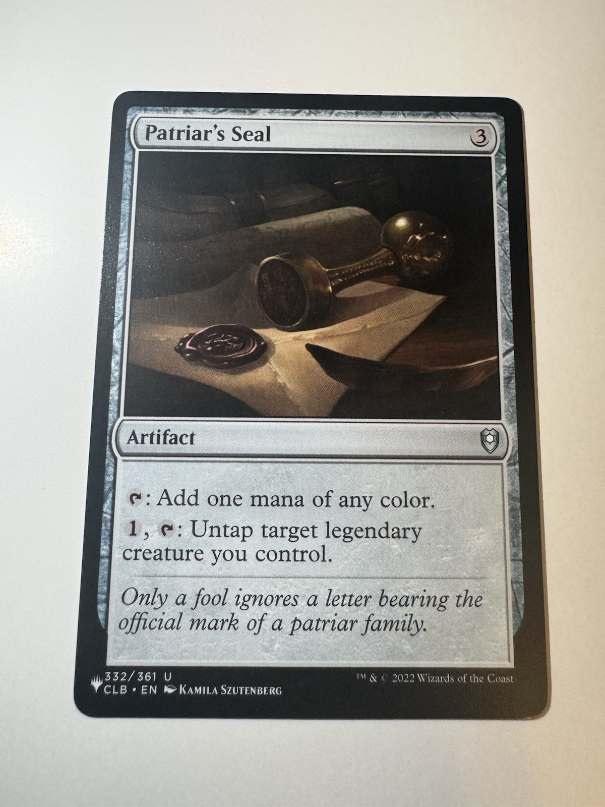 Wizards of the Coast Patriar's Seal The List Reprints Regular EN 2022 Wizards of the Coast Patriar's Seal The List Reprints Regular EN 2022