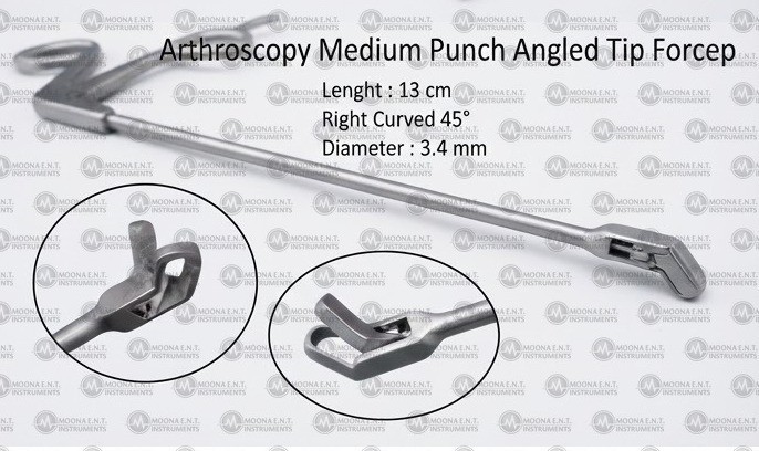 Arthroscopic Punch Forceps – 45° Right Curve Tip Arthroscopic Punch Forceps – 45° Right Curve Tip