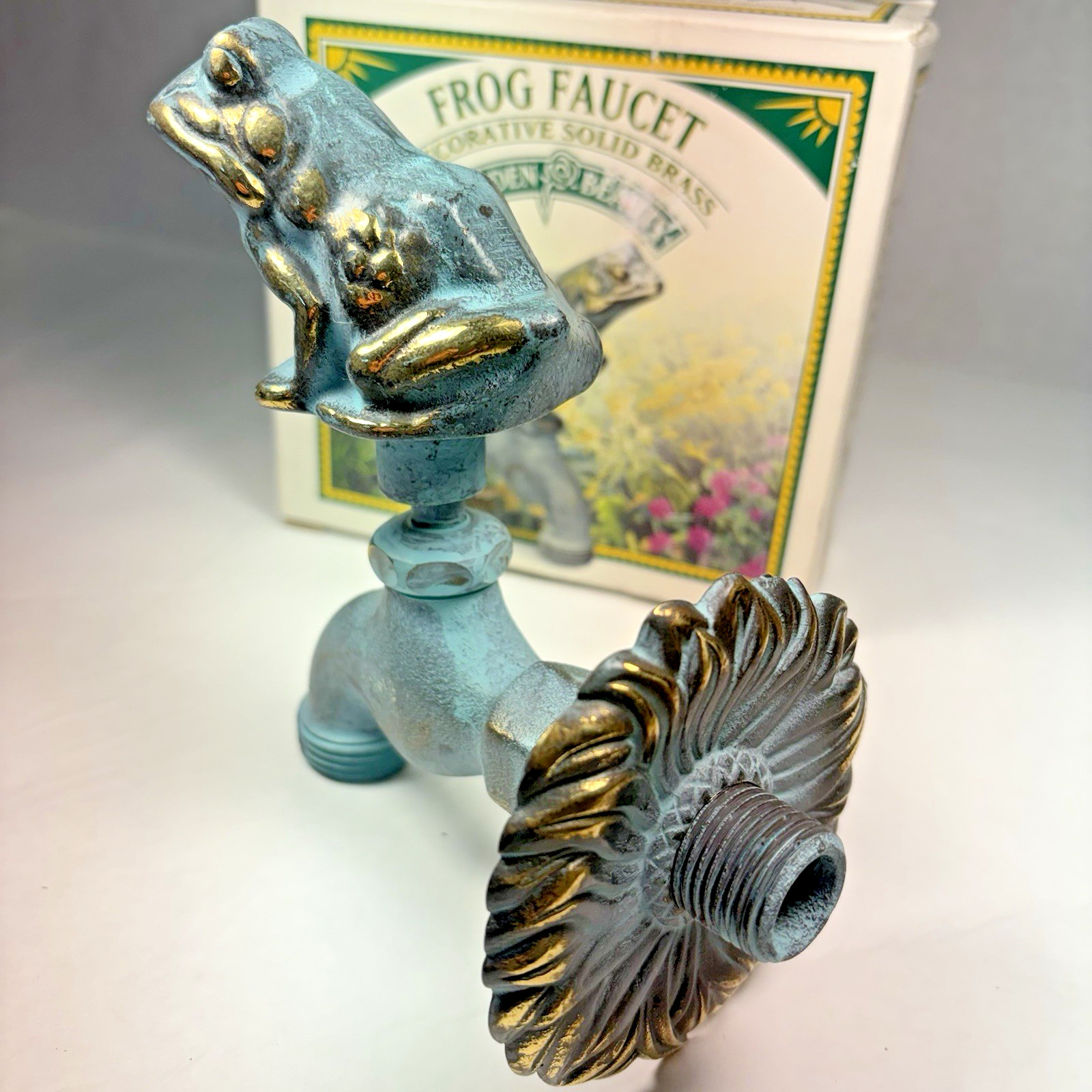 Vtg Solid Brass Outdoor Faucet Spigot Figural Frog 1/2 Thread Garden Beauty Vtg Solid Brass Outdoor Faucet Spigot Figural Frog 1/2 Thread Garden Beauty