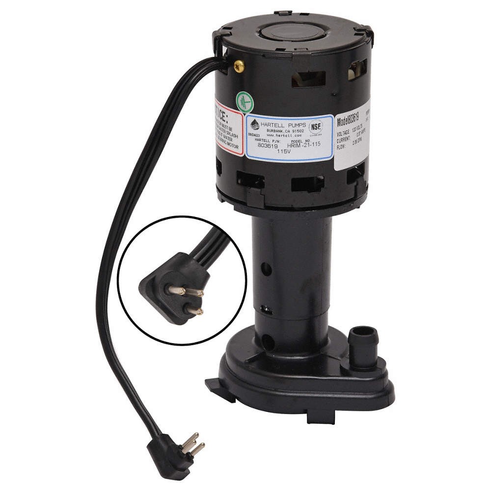 HARTELL HRIM-21-115 Ice Machine Pump,Screened Intake,1/3 hp 811DC1