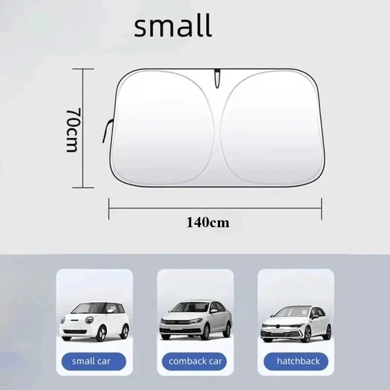 Car Windshield Sun Shade – UV Protection Foldable Front Window Visor