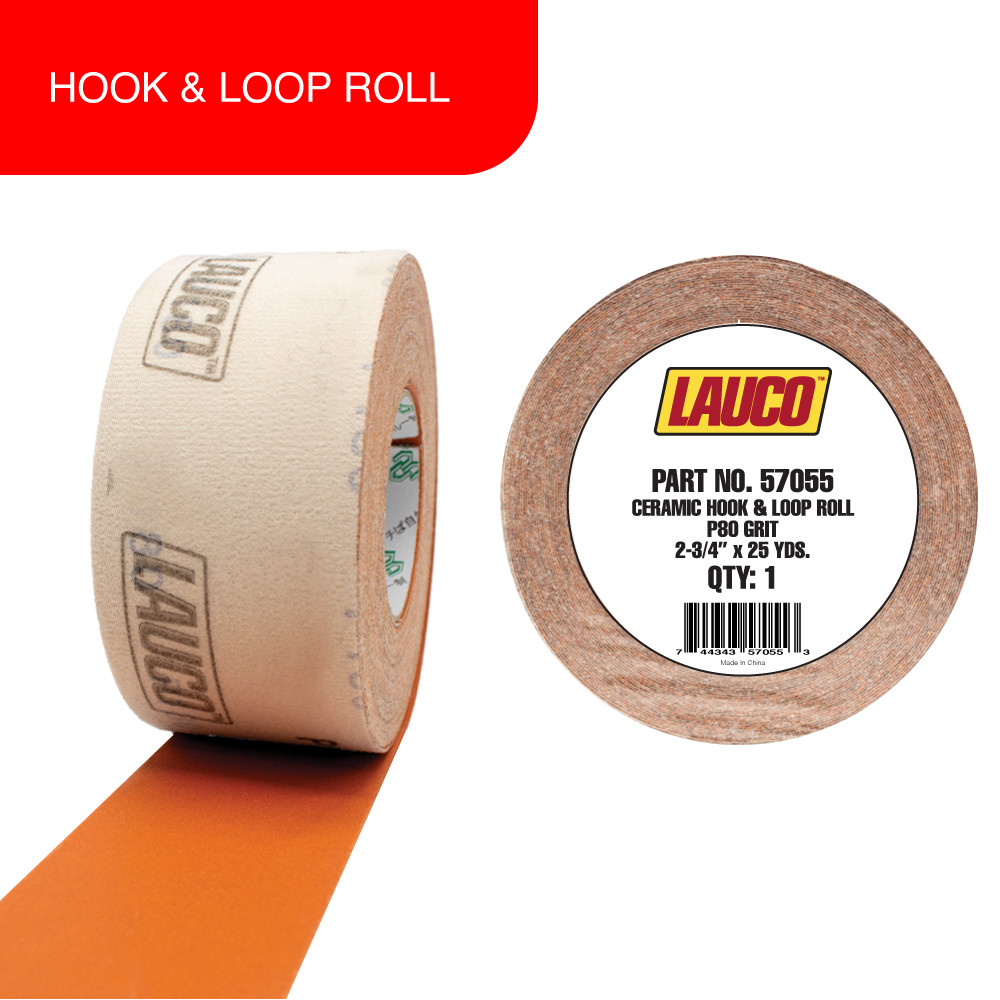LAUCO Premium Ceramic Grain Hook & Loop Sanding Roll Each 2.75\ LAUCO Premium Ceramic Grain Hook & Loop Sanding Roll Each 2.75\