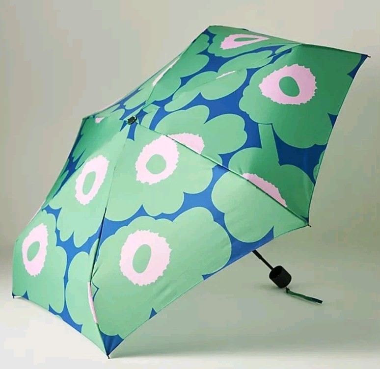 Marimekko Umbrella Mini Manual Unikko Folding Pink Green Floral Umbrella Marimekko Umbrella Mini Manual Unikko Folding Pink Green Floral Umbrella