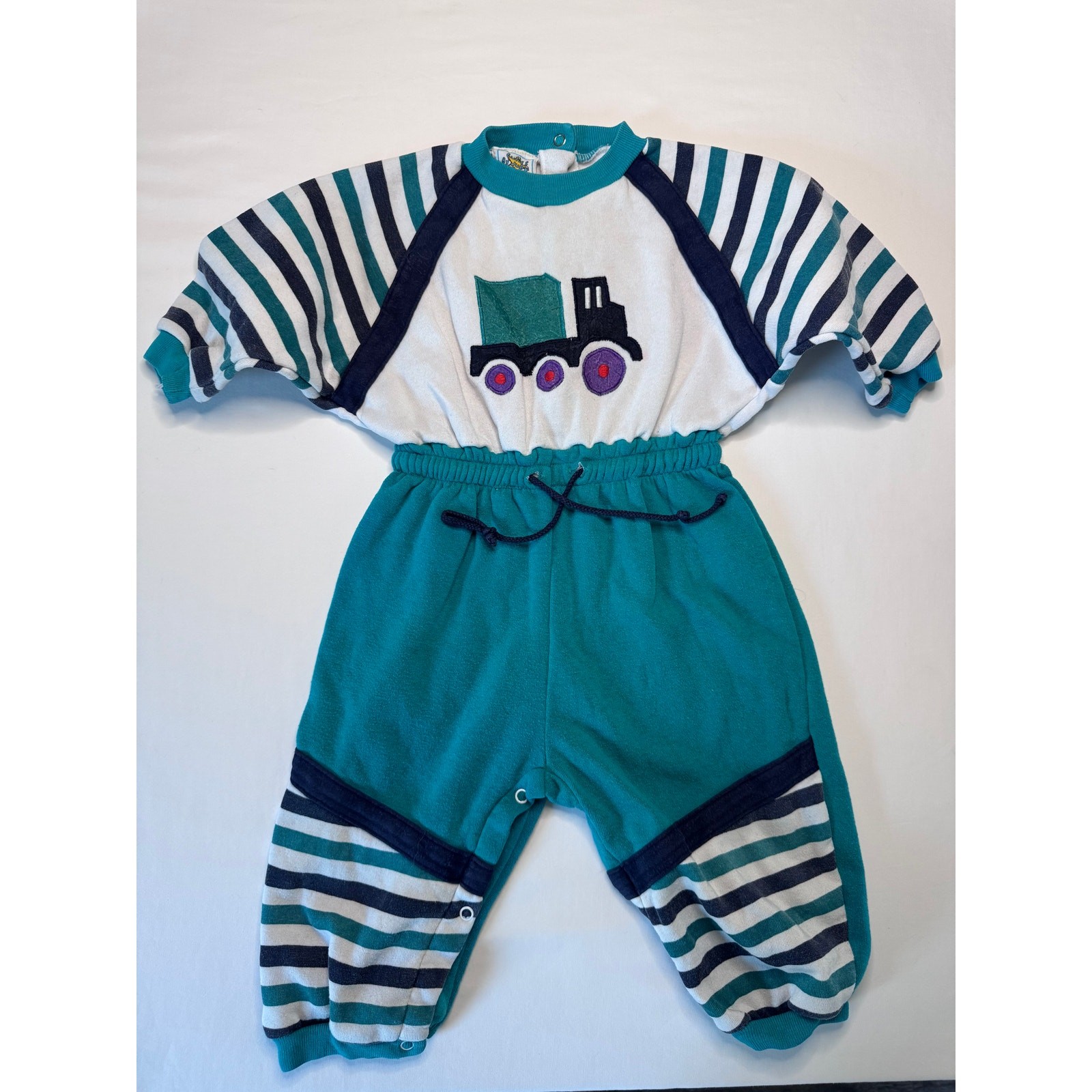 Vintage Retro 90s Cuties by Judy Truck Romper 18M Vintage Retro 90s Cuties by Judy Truck Romper 18M