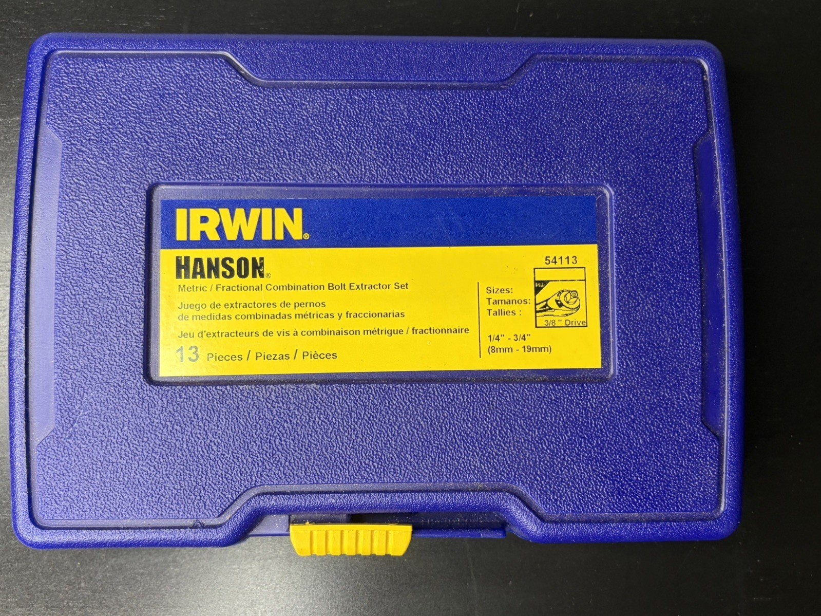 IRWIN 13 pc 3/8” drive external bolt extractor set Metric/SAE 1/8”-3/4” inch IRWIN 13 pc 3/8” drive external bolt extractor set Metric/SAE 1/8”-3/4” inch