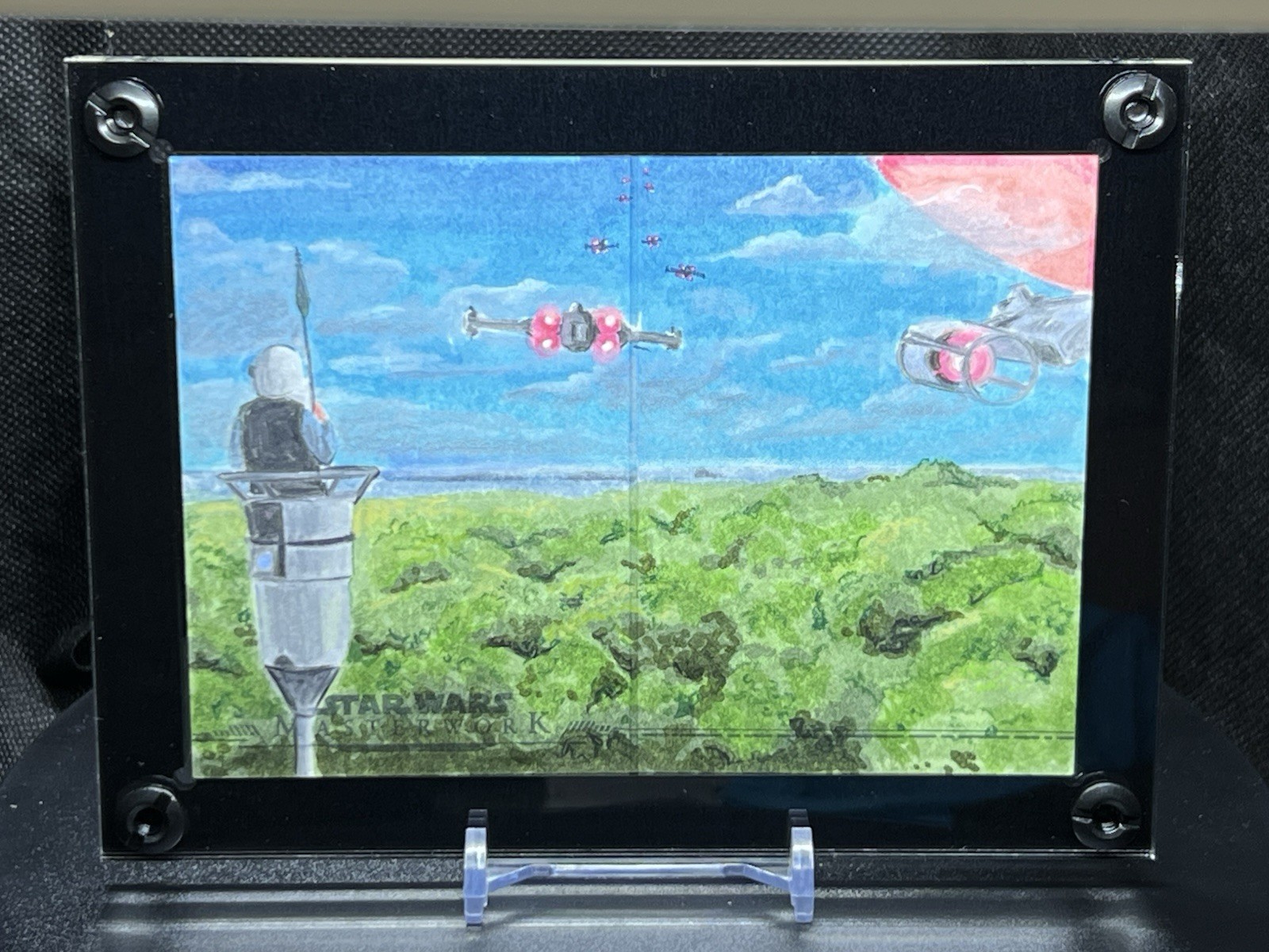 Topps Star Wars Masterwork Panoramic Battle Of Yavin 4 Ian Macdougall Sketch 1/1 Topps Star Wars Masterwork Panoramic Battle Of Yavin 4 Ian Macdougall Sketch 1/1