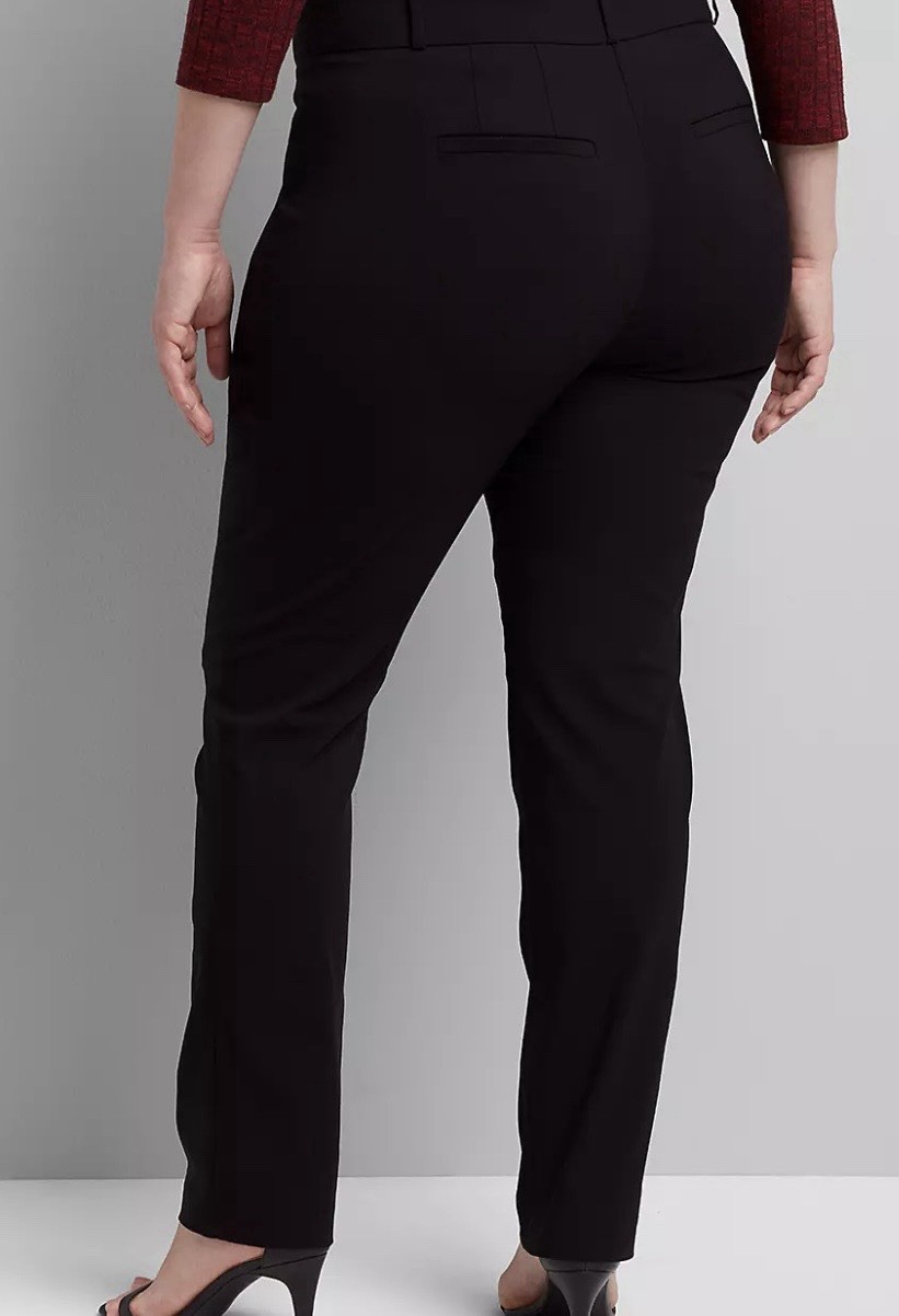 Lane Bryant Allie Straight Leg Pants 28R Black Career Wear Work Pants Stretchy Lane Bryant Allie Straight Leg Pants 28R Black Career Wear Work Pants Stretchy