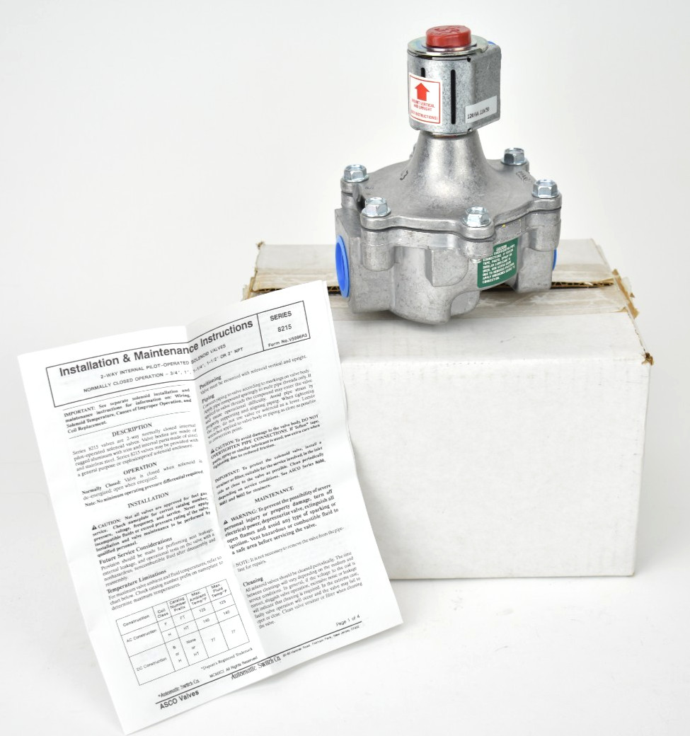 ASCO RedHat 8215B50 Solenoid Valve 2-Way NC 1