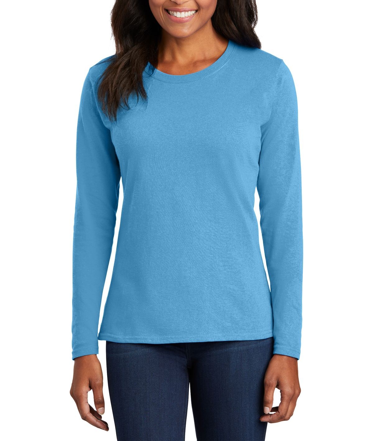 JustBlanks Women\'s Long Sleeve Core Cotton Tee T-Shirt - JBLPC54LS