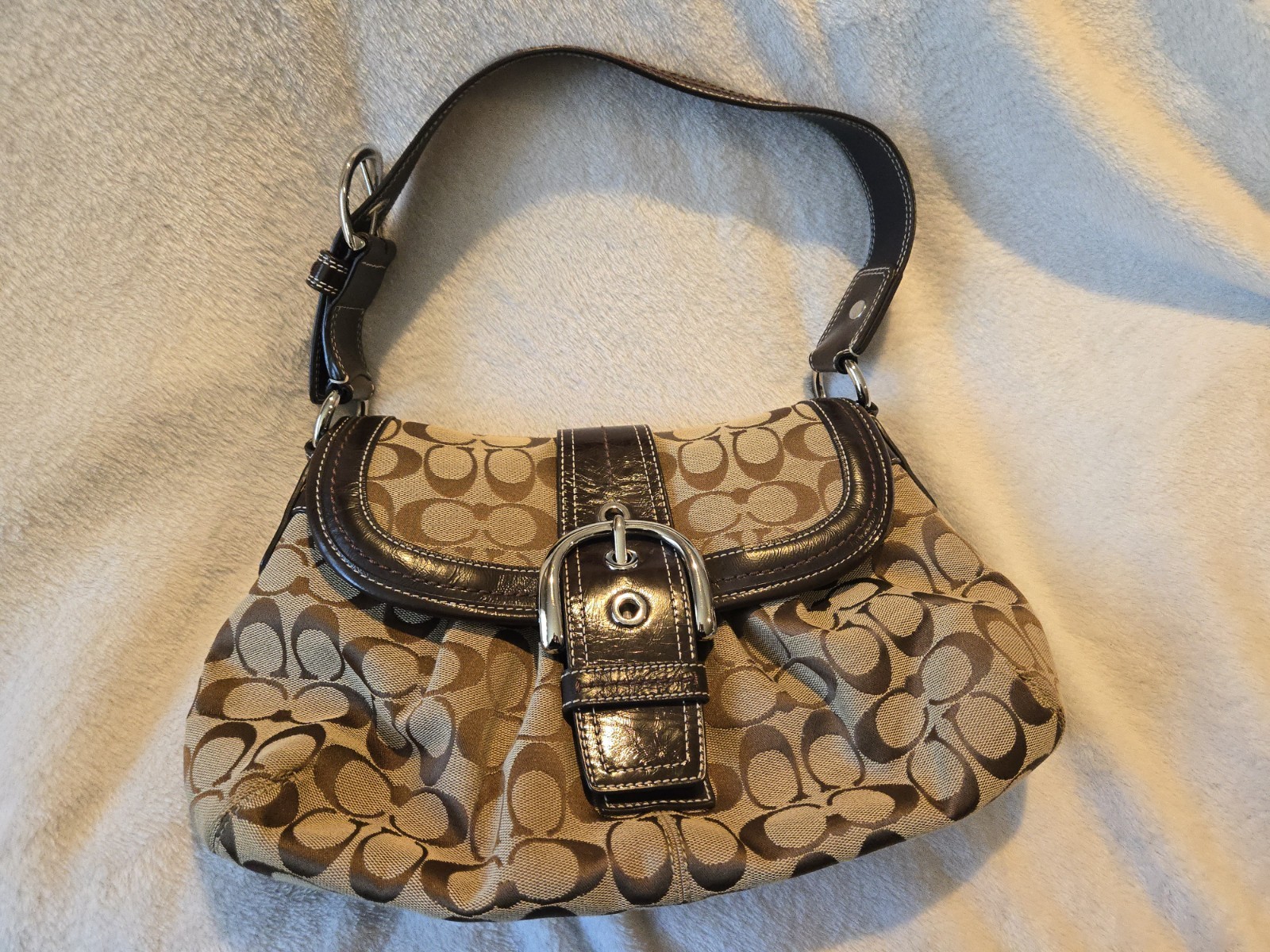 Coach Vintage Y2K Soho  Signature Buckle Flap Shoulder Bag