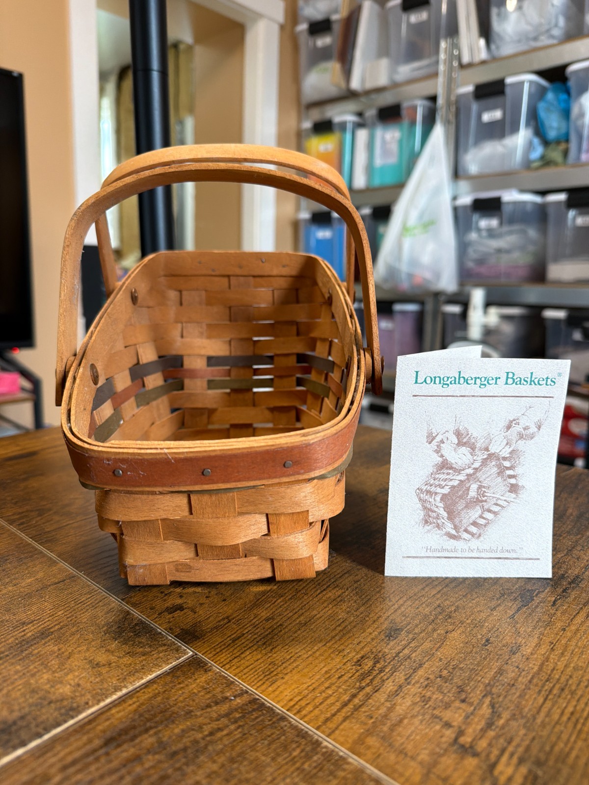 VTG 1990 Longaberger Shades of Autumn Small Vegetable Basket Signed ~ Ex Cond.