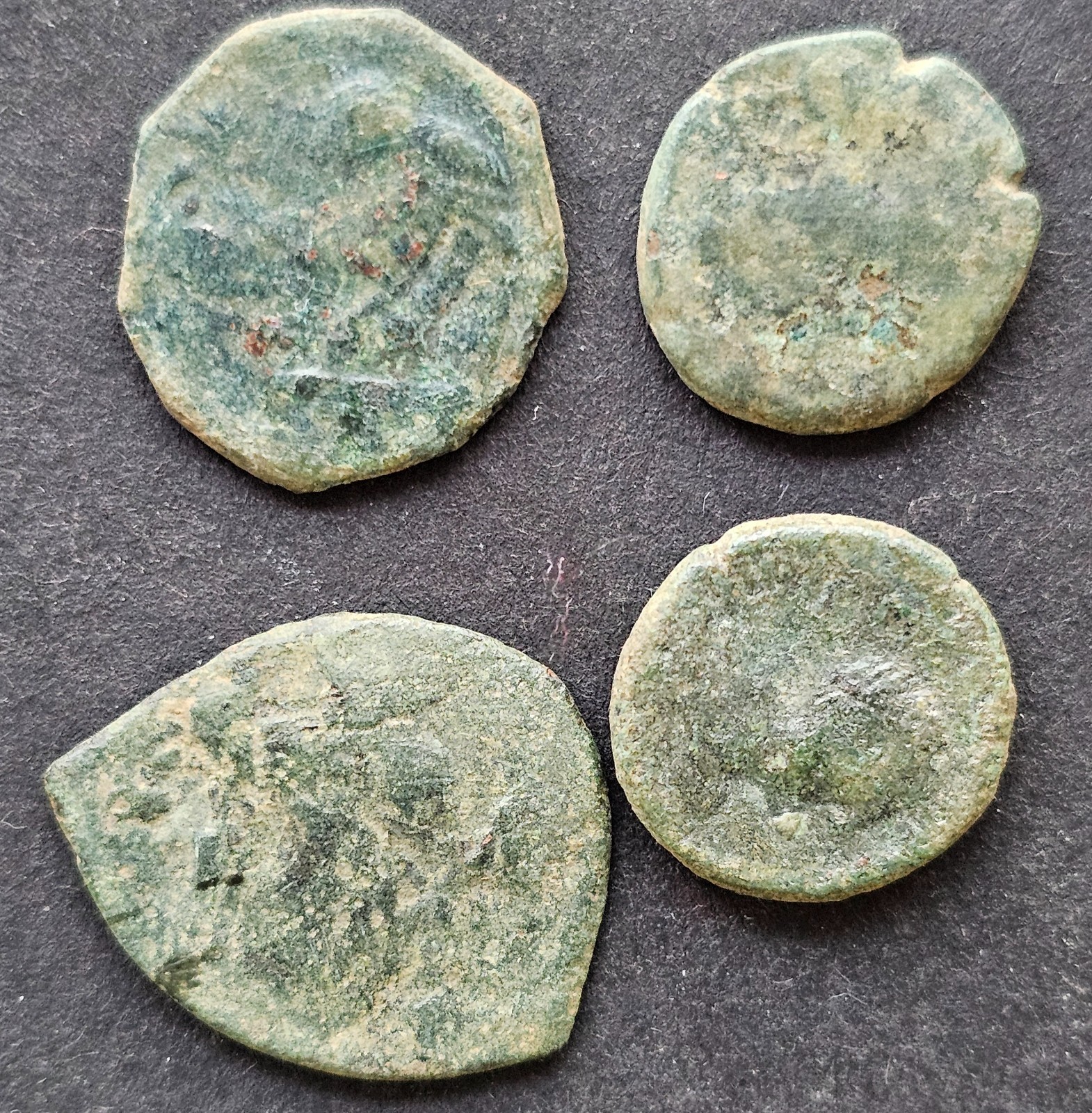 Byzantine bronze coins. Lot of 4 coins