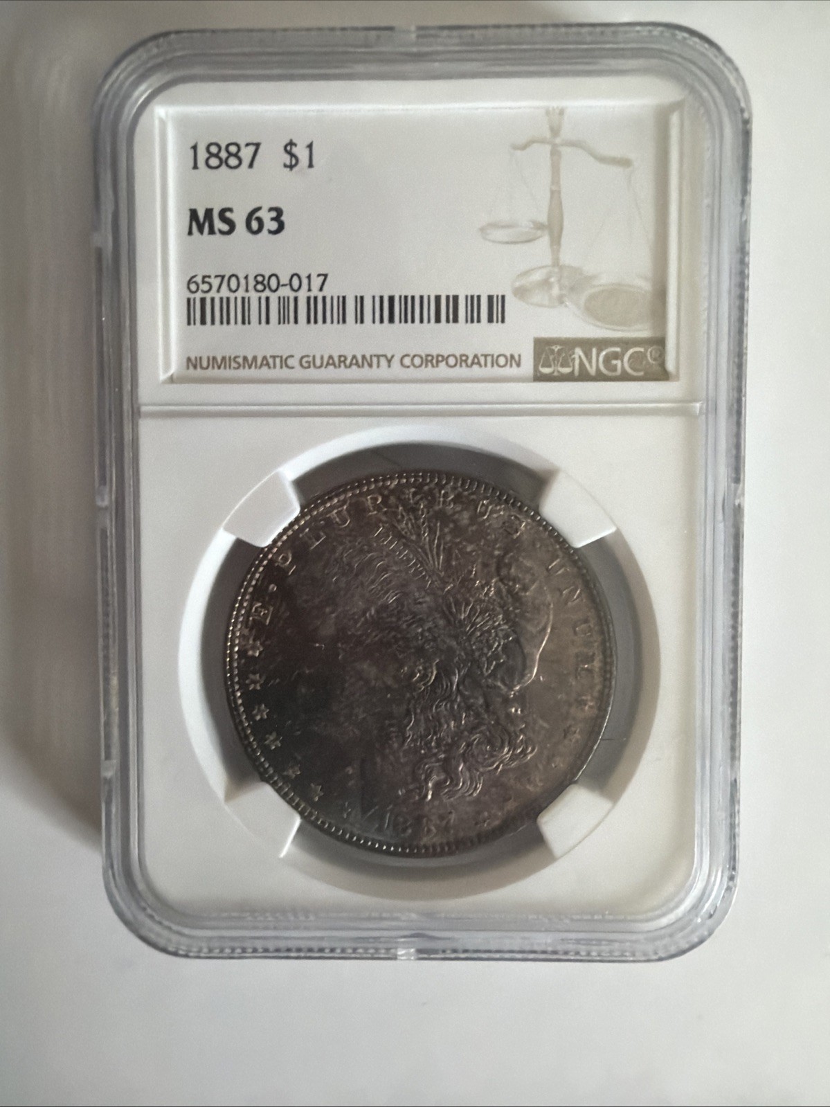 1887 Morgan Silver Dollar PCGS MS 63 Beautiful Toning On Obv And Rev 🔥🔥🔥 1887 Morgan Silver Dollar PCGS MS 63 Beautiful Toning On Obv And Rev 🔥🔥🔥