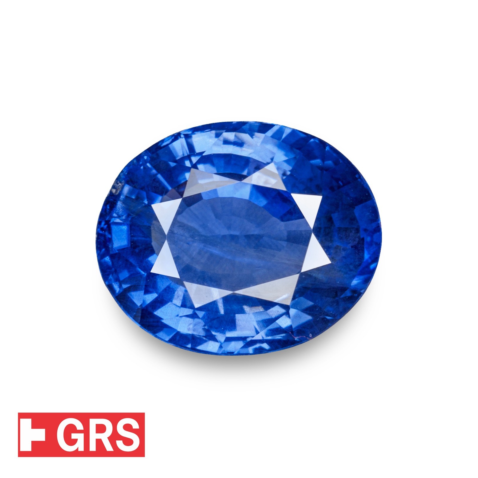 GRS Certified SRI LANKAN Sapphire 7.11 Ct Natural Untreated OVAL Intense Blue