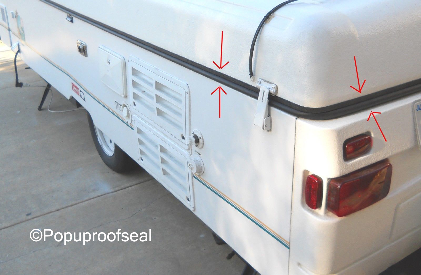 1996-2003 COLEMAN FLEETWOOD POPUP ROOF SEAL GASKET BAYSIDE MESA UTAH