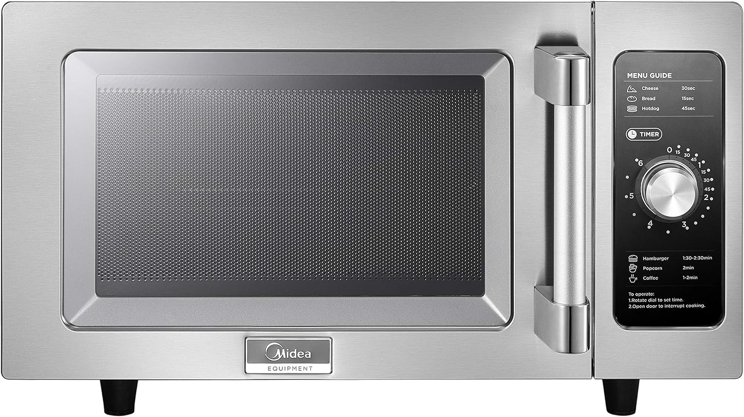 Midea Equipment 1025F0A Countertop Commercial Microwave Oven with Dial, 1000W, S