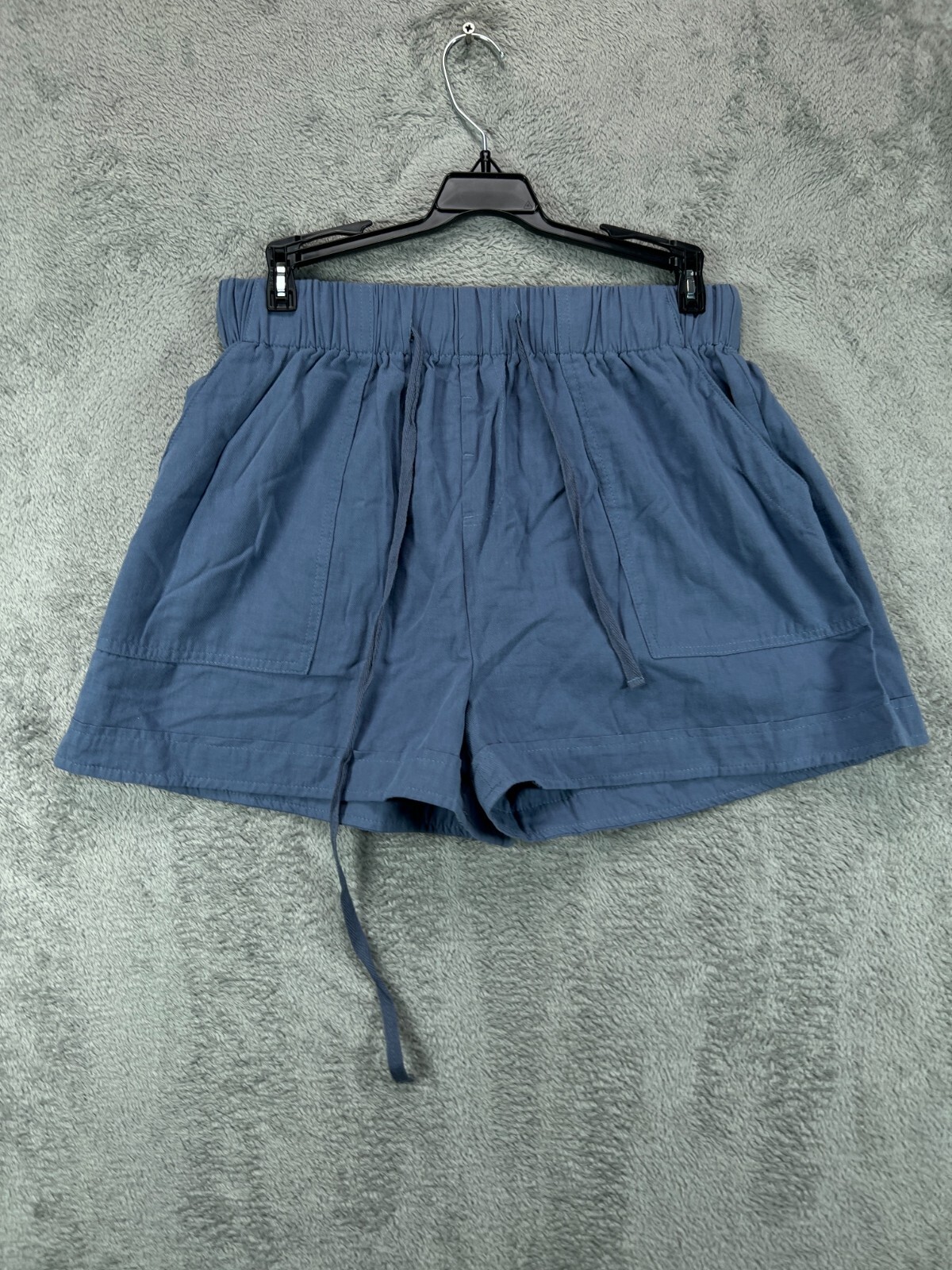 NWT Lily Clothing Shorts Womens Large Shorts Blue Slate High Waisted Pull On