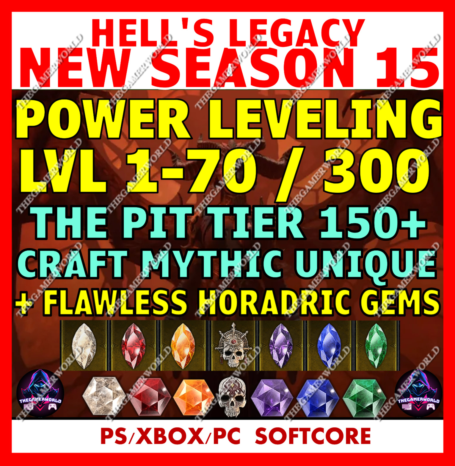 🔥DIABLO 4 SEASON 15🔥Season of Hell\'s Legacy🔥POWER LEVEL 1-70 ✨Pit Runs✨