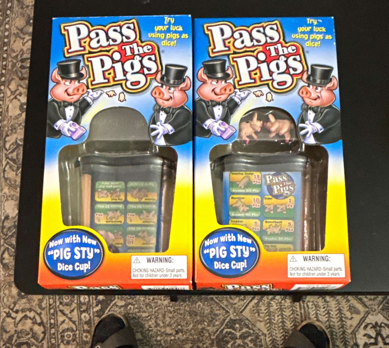 Winning Moves Pass the Pigs Dice Game w/ Pig Sty Dice Cup, 2+ Players 7+ (2017) Winning Moves Pass the Pigs Dice Game w/ Pig Sty Dice Cup, 2+ Players 7+ (2017)