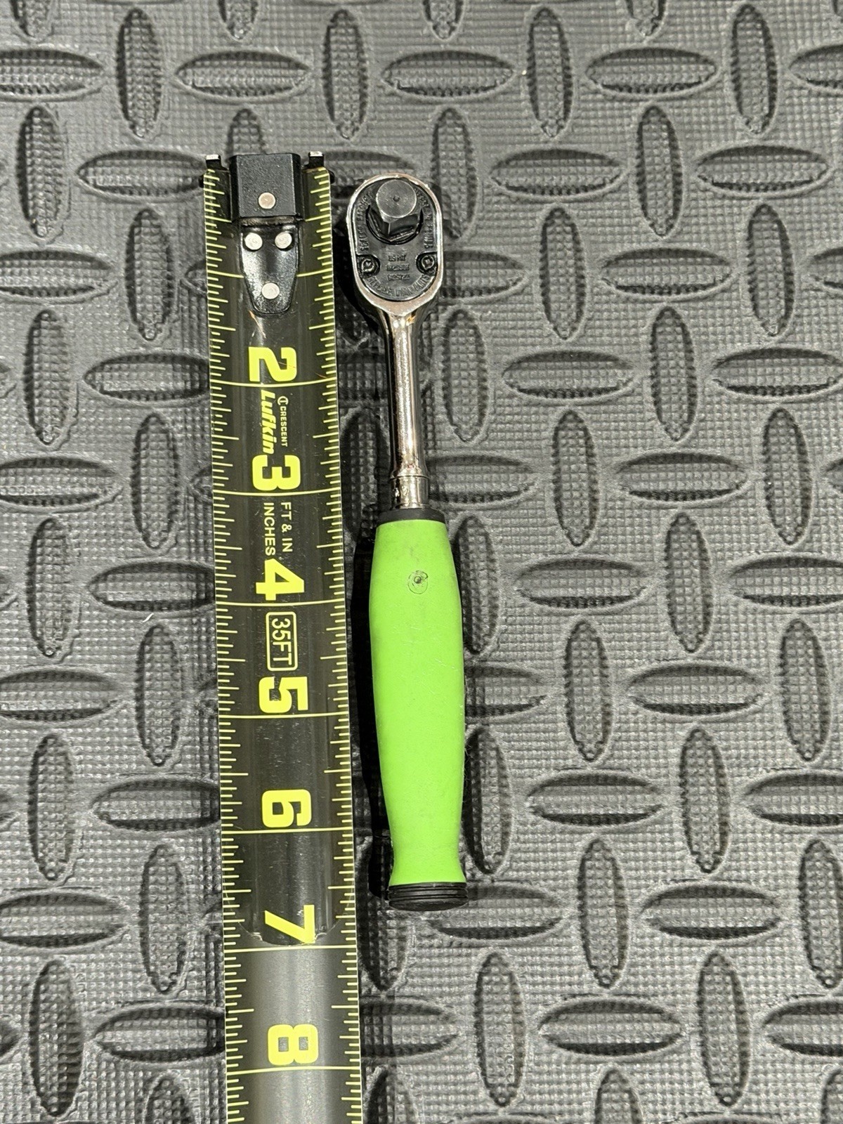 USED Snap-On  3/8 FHCL72 green soft handle ratchet.