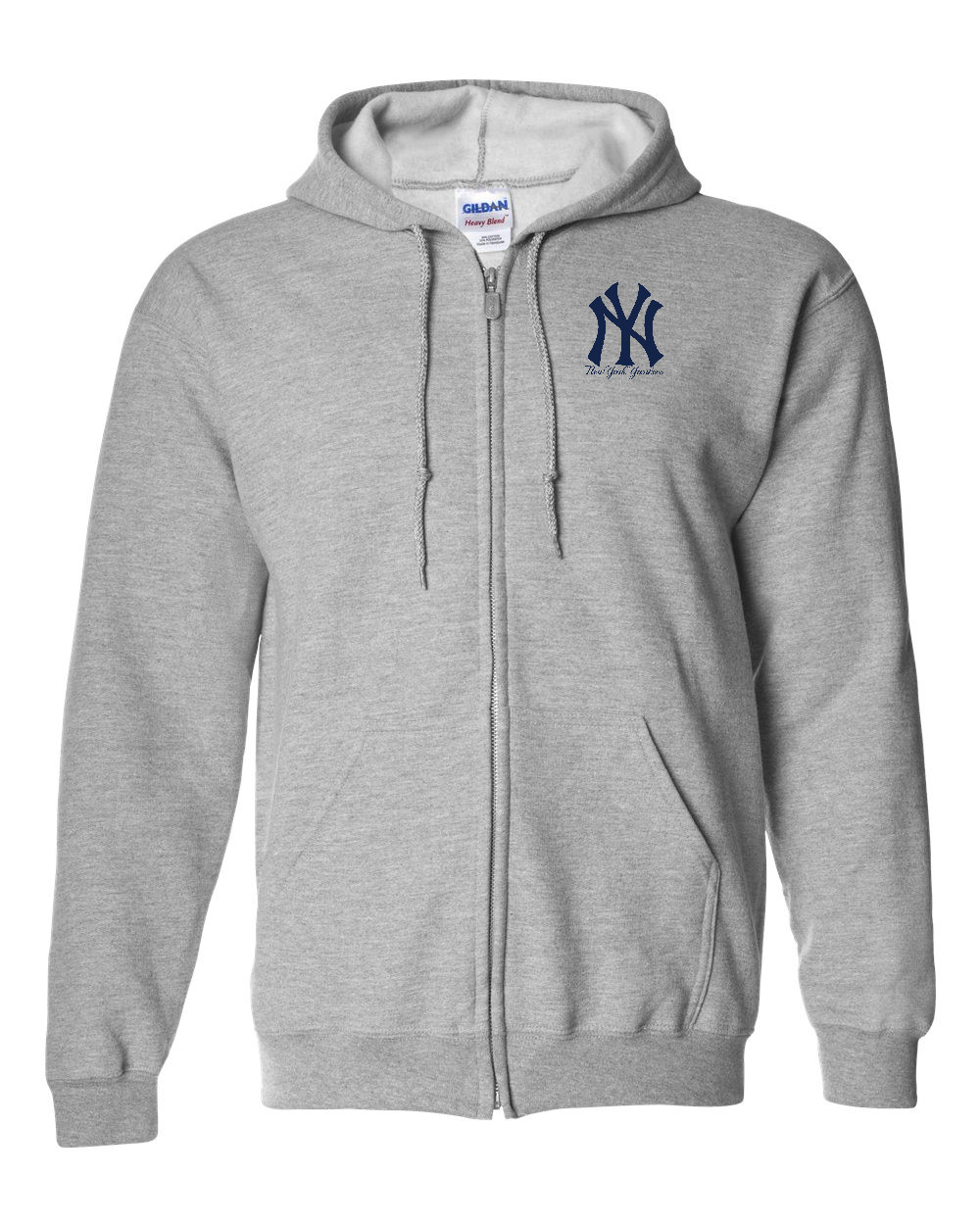 NY Yankees Graphic Logo, Zip Hoodie, New York Baseball Unisex