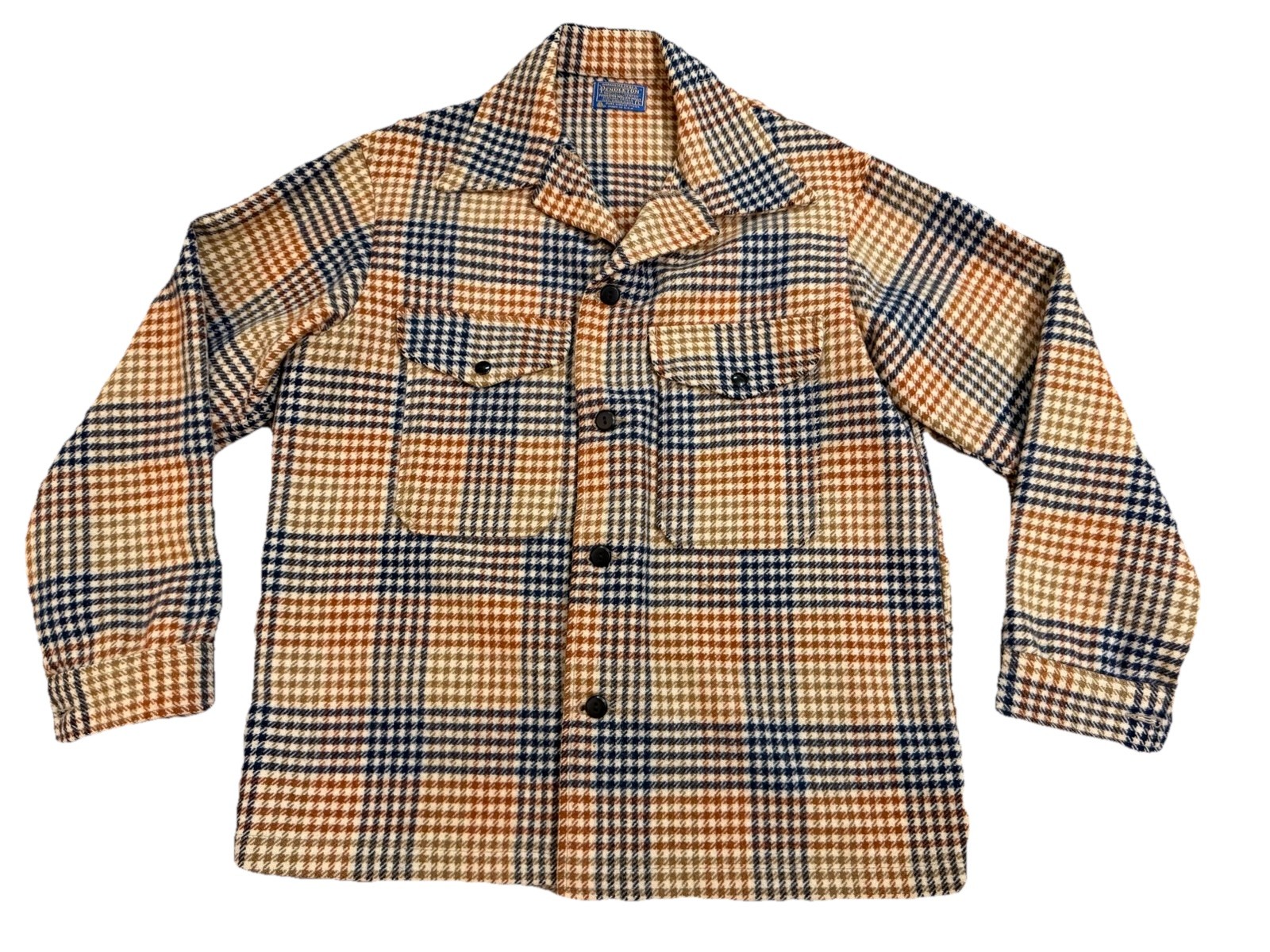 Vintage Pendleton Wool Coat Mackinaw Hunting Jacket With EPlaid Mens Large USA