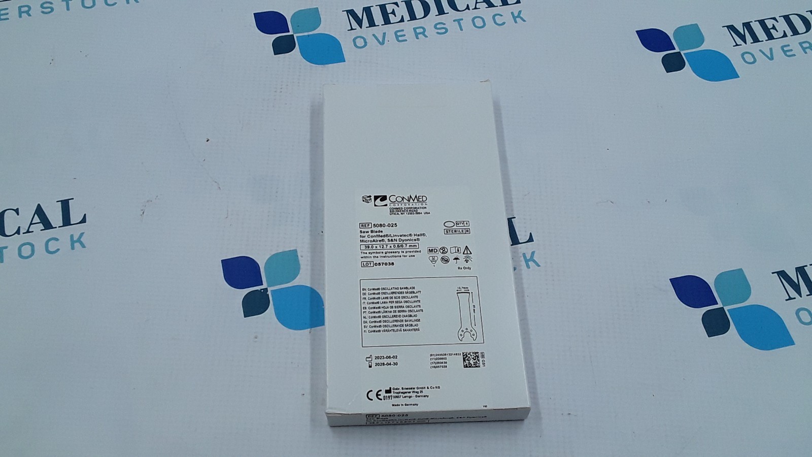 ConMed Saw Blade 39x12.7x0.5/0.7mmREF 5080-025 for MicroAire S&N Dyonics Qty 5