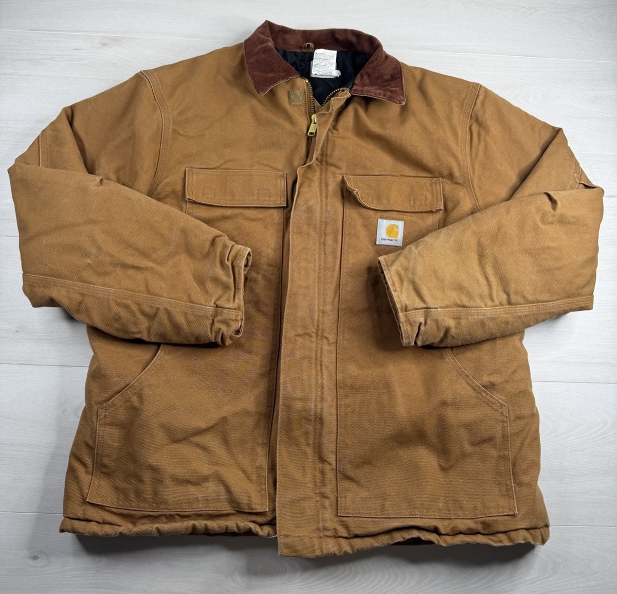 Vtg Carhartt C03 BRN Arctic Jacket Canvas Chore Barn Quilt Lined USA Made 46 2XL Vtg Carhartt C03 BRN Arctic Jacket Canvas Chore Barn Quilt Lined USA Made 46 2XL