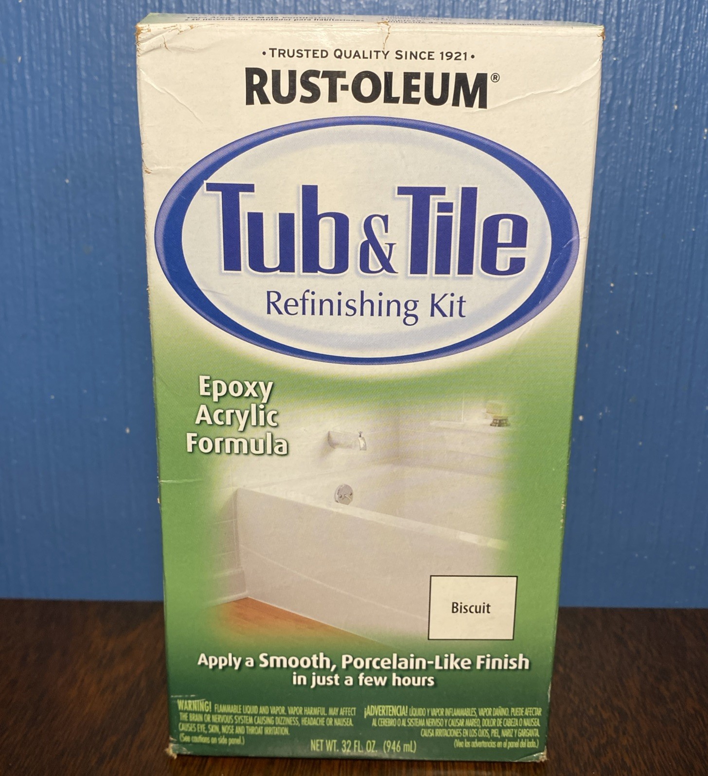 RustOleum 1 Qt Tub & Tile Refinishing 2-Part Kit BISCUIT Epoxy Acrylic, NEW NOS RustOleum 1 Qt Tub & Tile Refinishing 2-Part Kit BISCUIT Epoxy Acrylic, NEW NOS