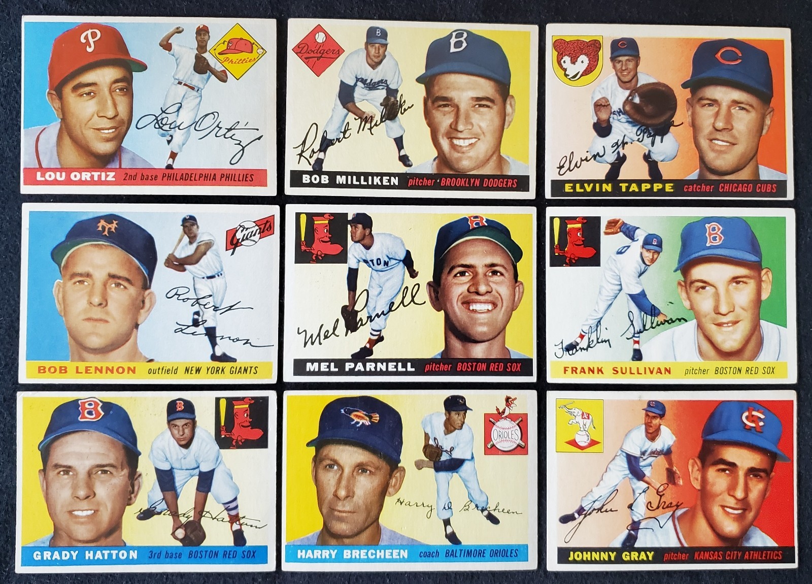 1955 MLB 9x HOF MVP All-Star Legends Topps Tall Cards 1955 MLB 9x HOF MVP All-Star Legends Topps Tall Cards
