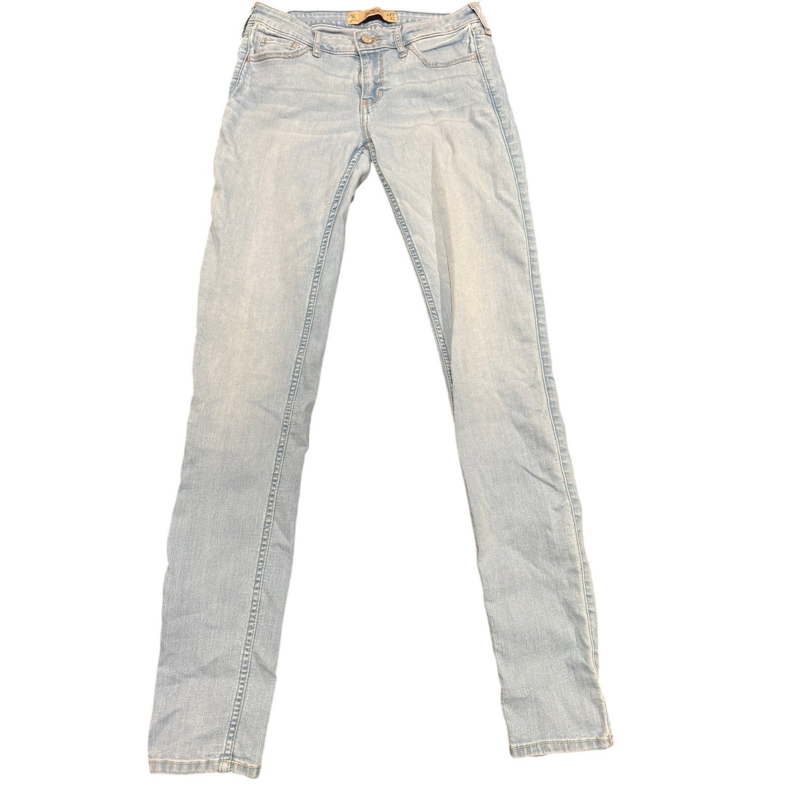 Hollister Co. Women\'s Light Wash Super Skinny Denim Jeans Size 5L W27 L33