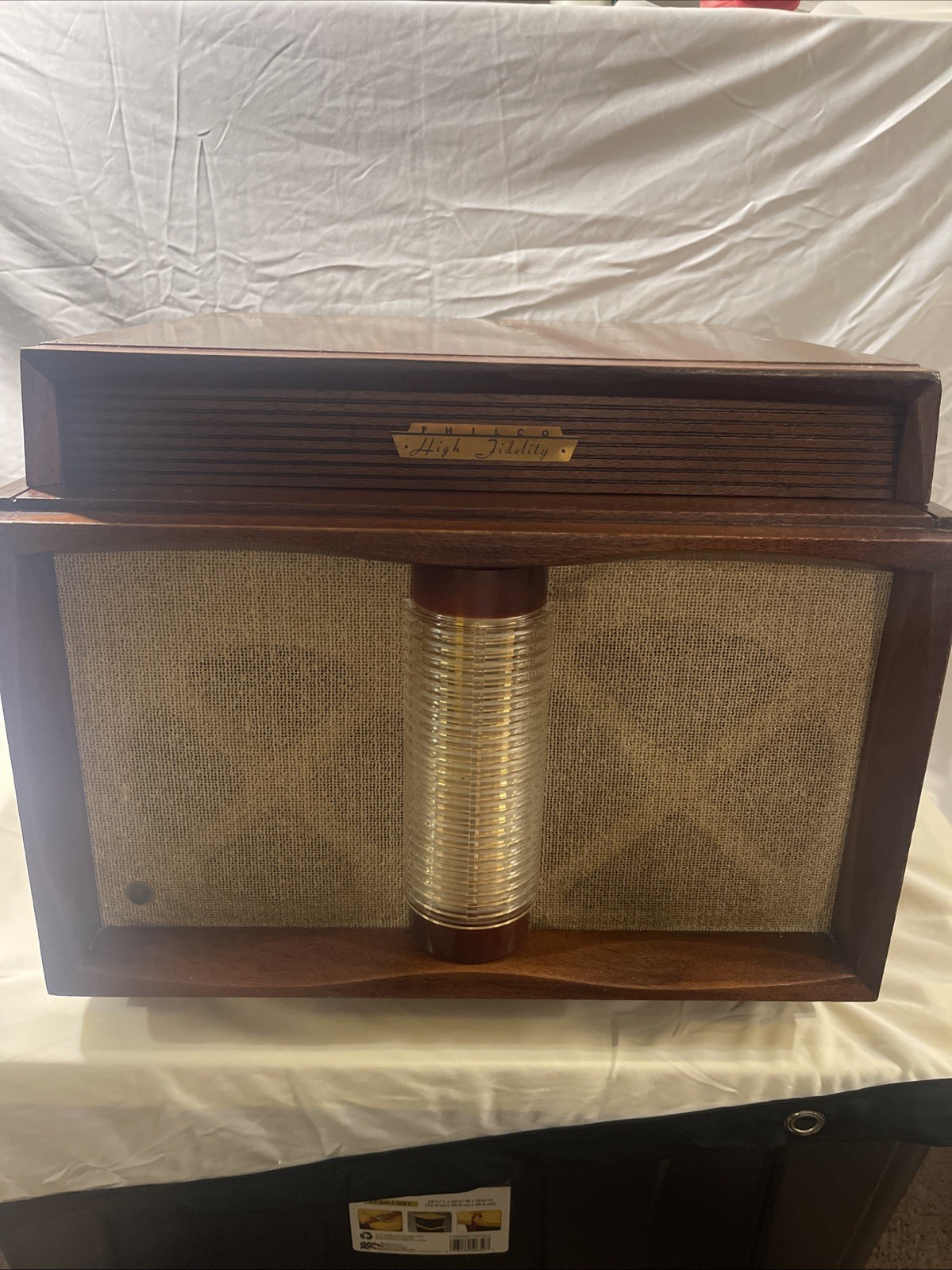 1956 Philco D-1347 High Fidelity Tube Record Player Phonograph Mahogany Vintage