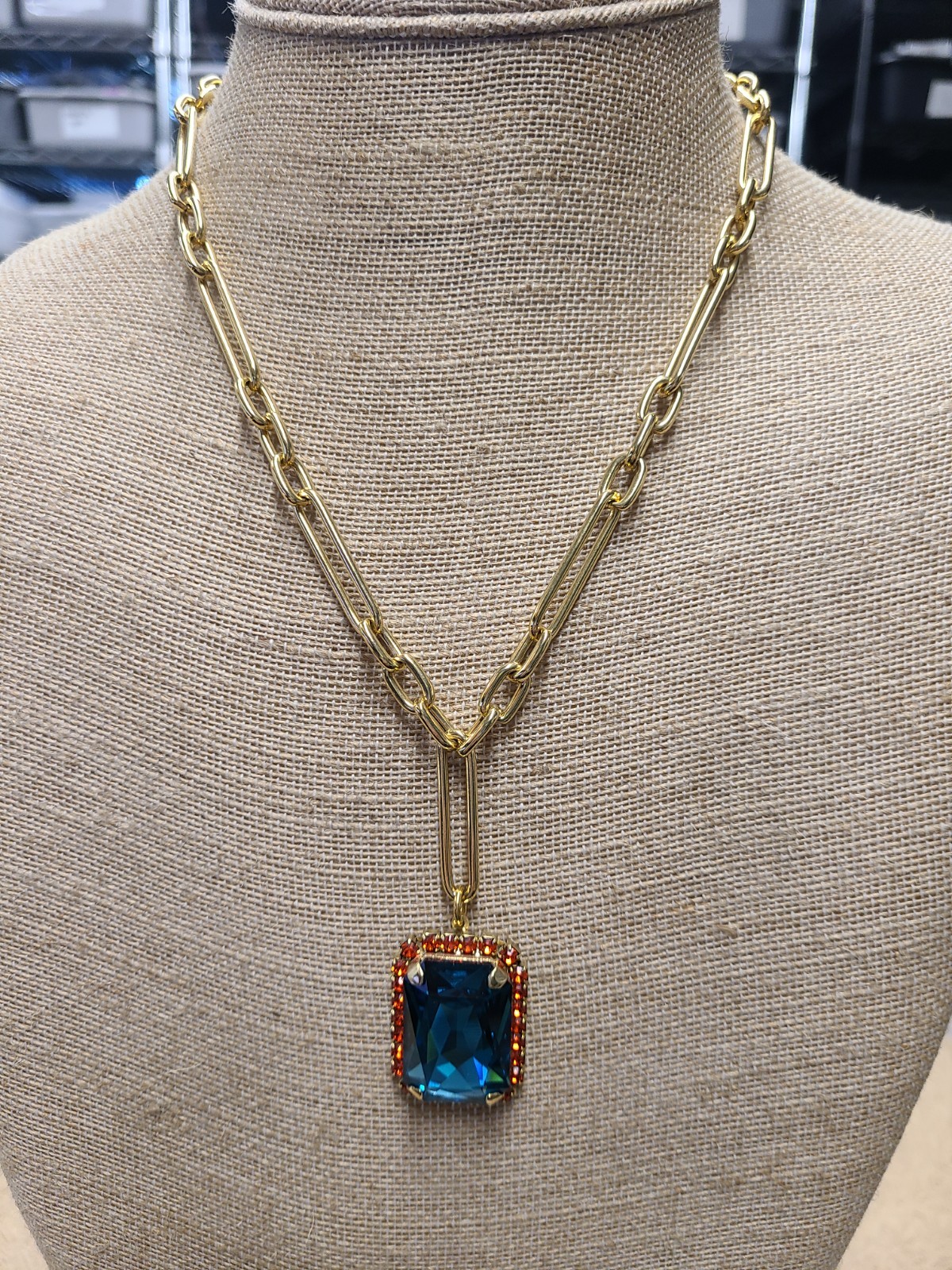 TOVA Mini Soleil Necklace In Montana Coral