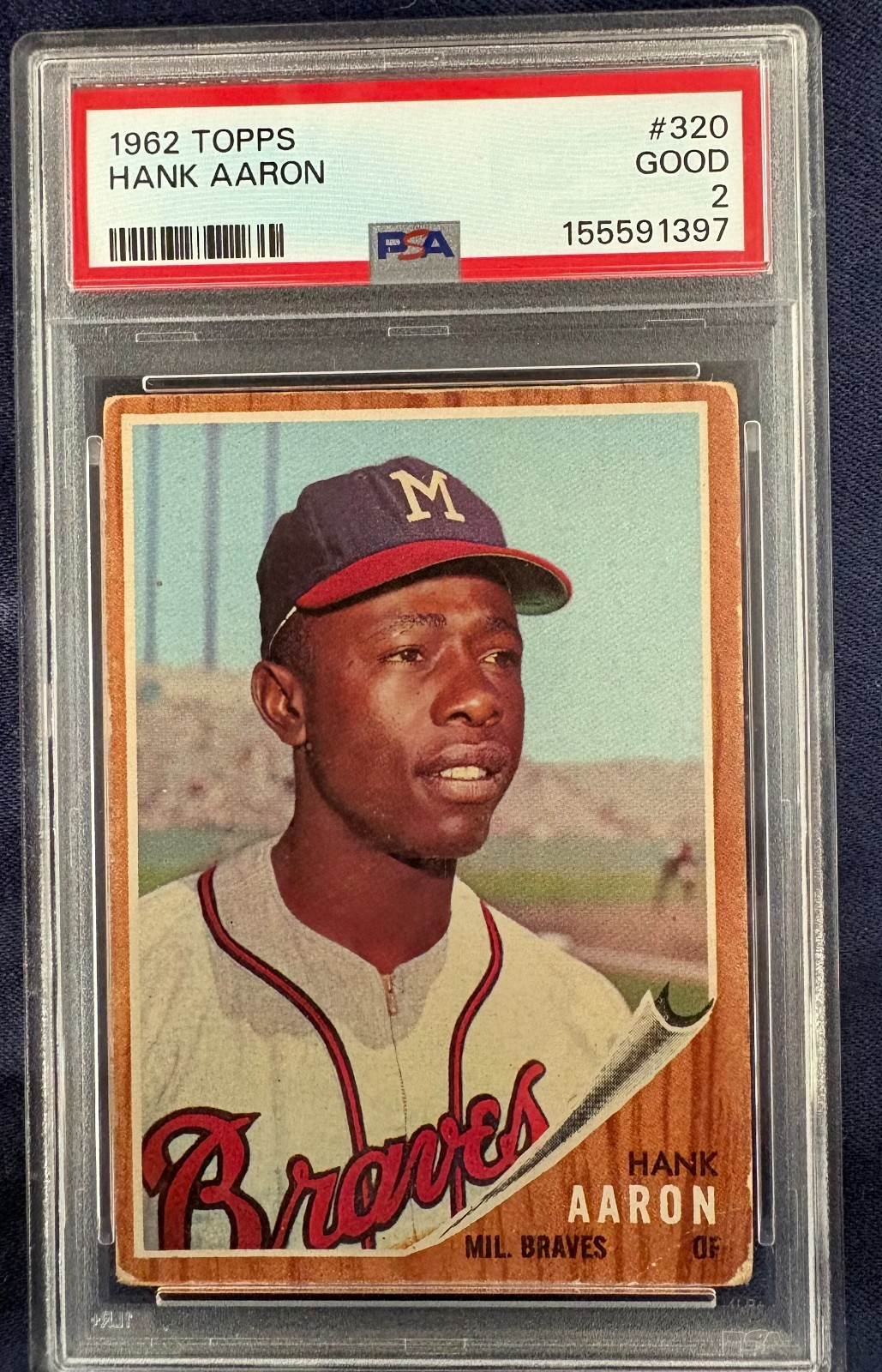 1962 Topps - Hank Aaron #320 - PSA 2 1962 Topps - Hank Aaron #320 - PSA 2