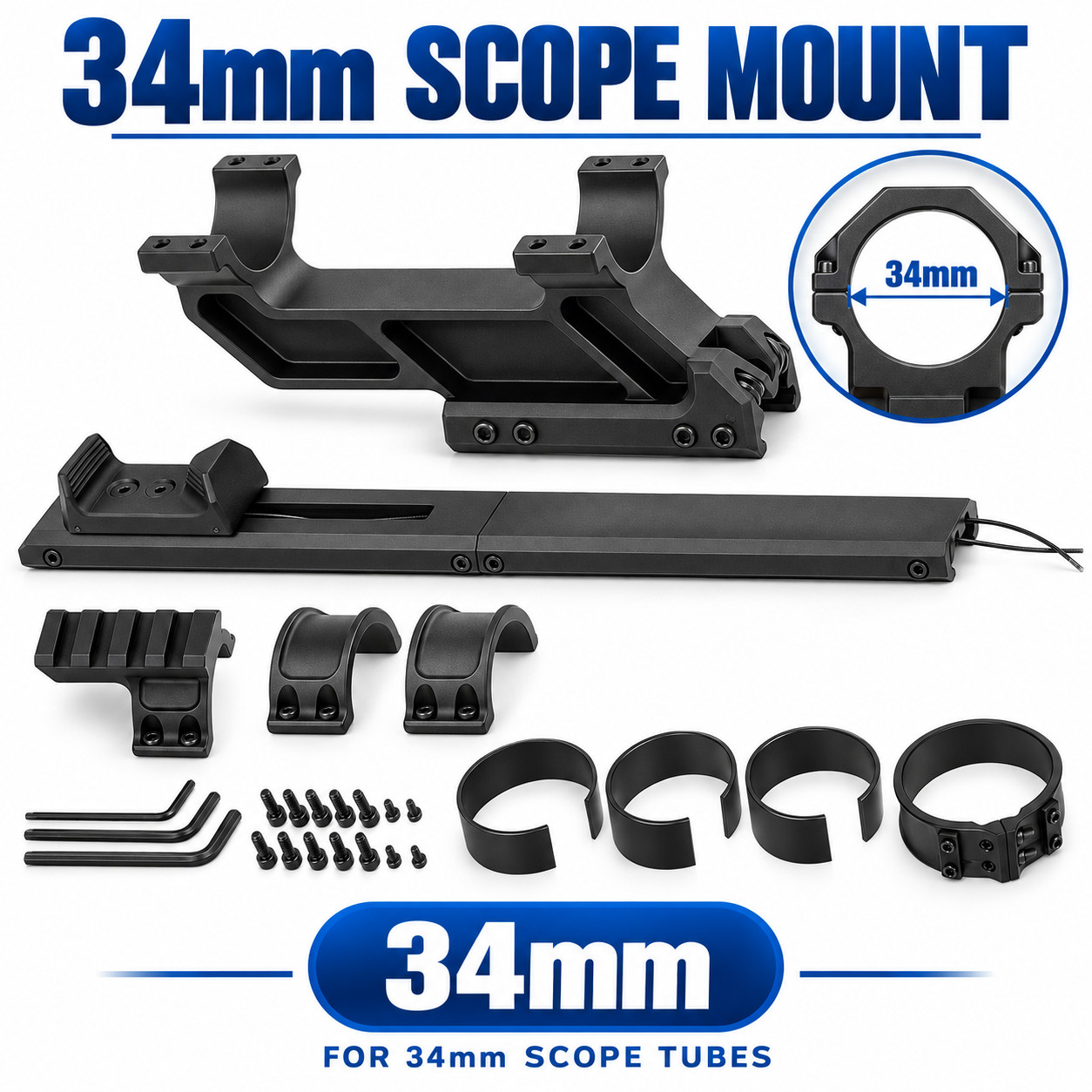 30mm/34mm Scope Mount Fast Zoom Quick Switch w/RMR Red Dot Top Mount For Rifle