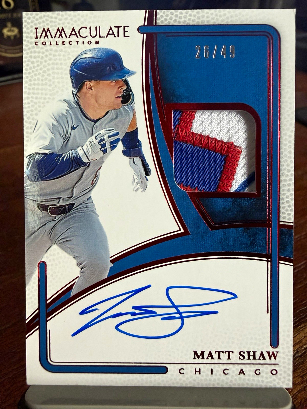 Panini 2026 Immaculate Matt Shaw Cubs Immaculate Patch Auto IPA-MSH 26/49 Panini 2026 Immaculate Matt Shaw Cubs Immaculate Patch Auto IPA-MSH 26/49