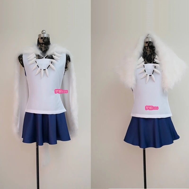 IN STOCK Princess Mononoke Hime San Wolf Girl Outfit Dress Cosplay Costume