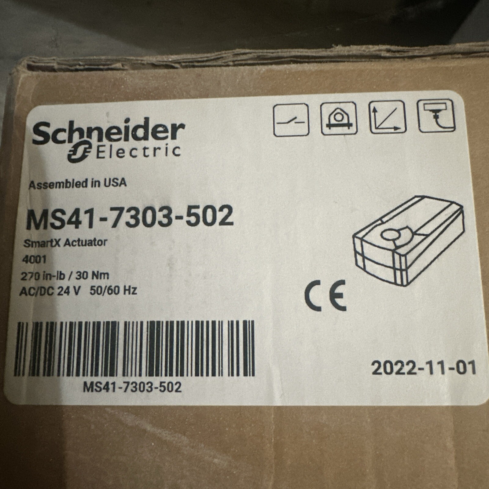 MS41-7303-502 Schneider Electric SmartX Actuator,, MS41 Series 270” pounds MS41-7303-502 Schneider Electric SmartX Actuator,, MS41 Series 270” pounds
